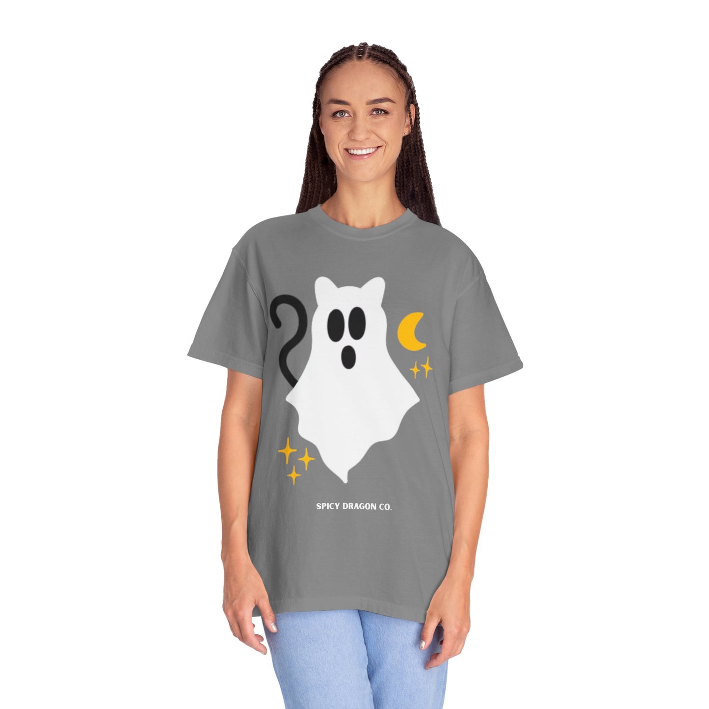 Ghosty Cat Comfort Colors Tee