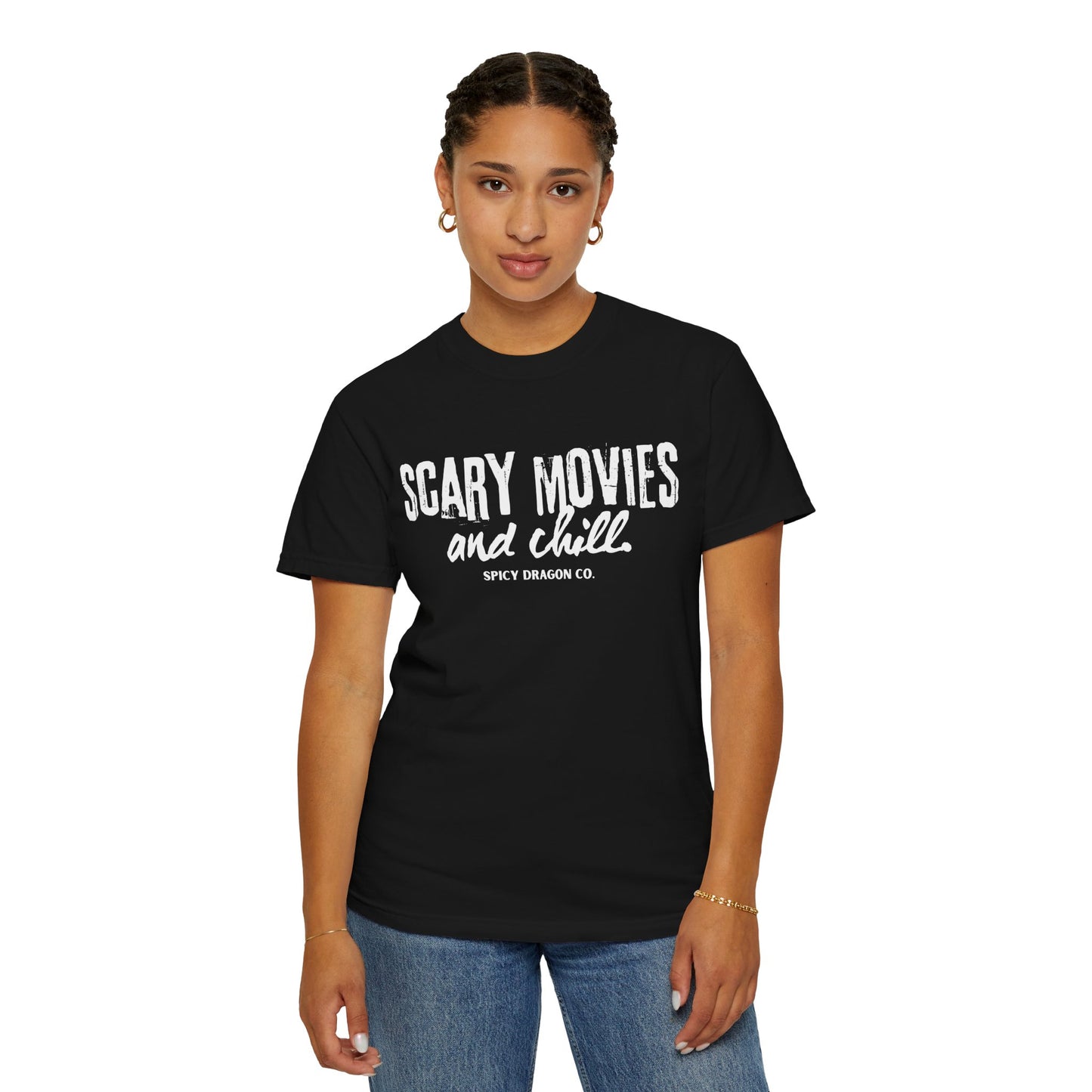 Scary Movies & Chill Comfort Colors Tee
