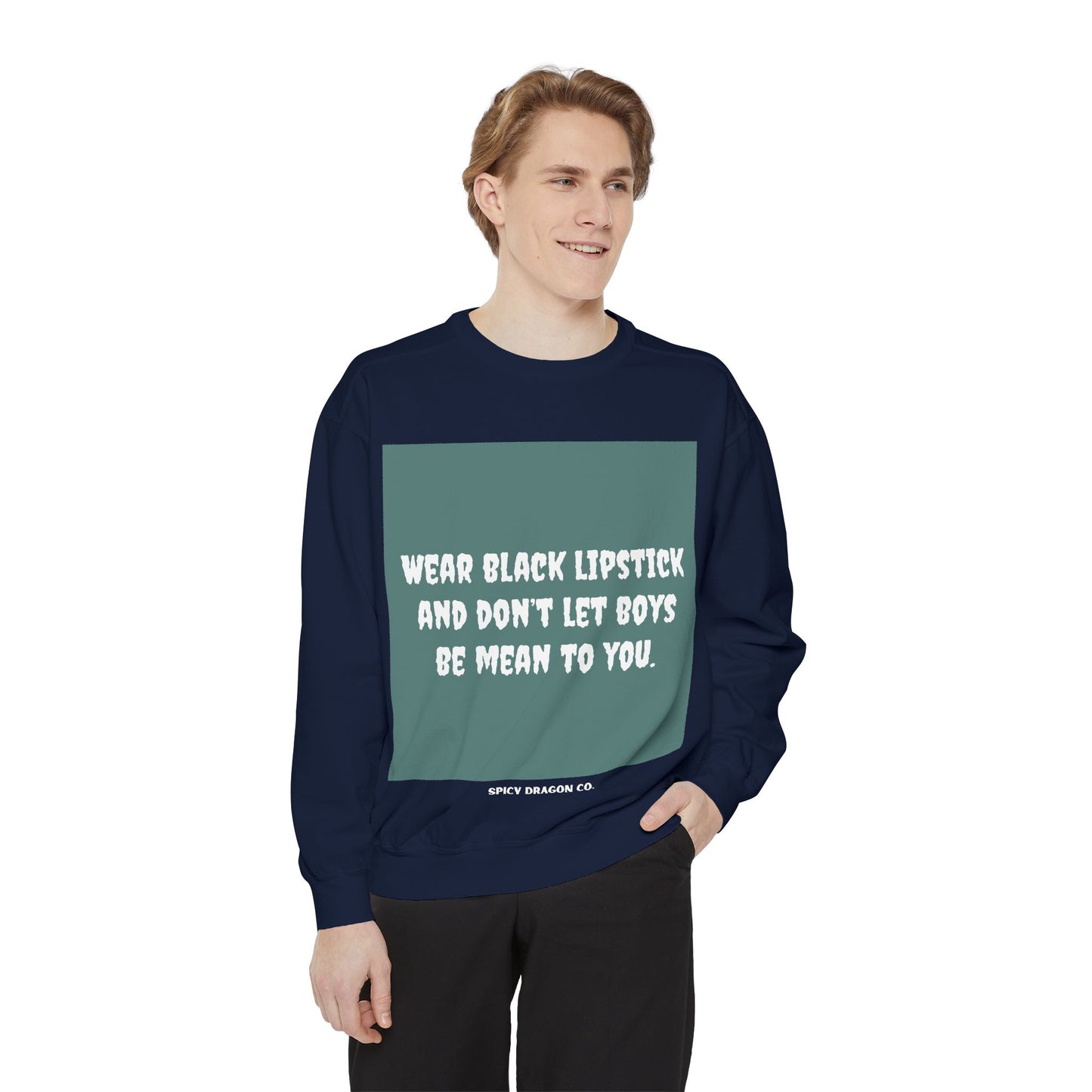 Black Lipstick Comfort Colors Crewneck