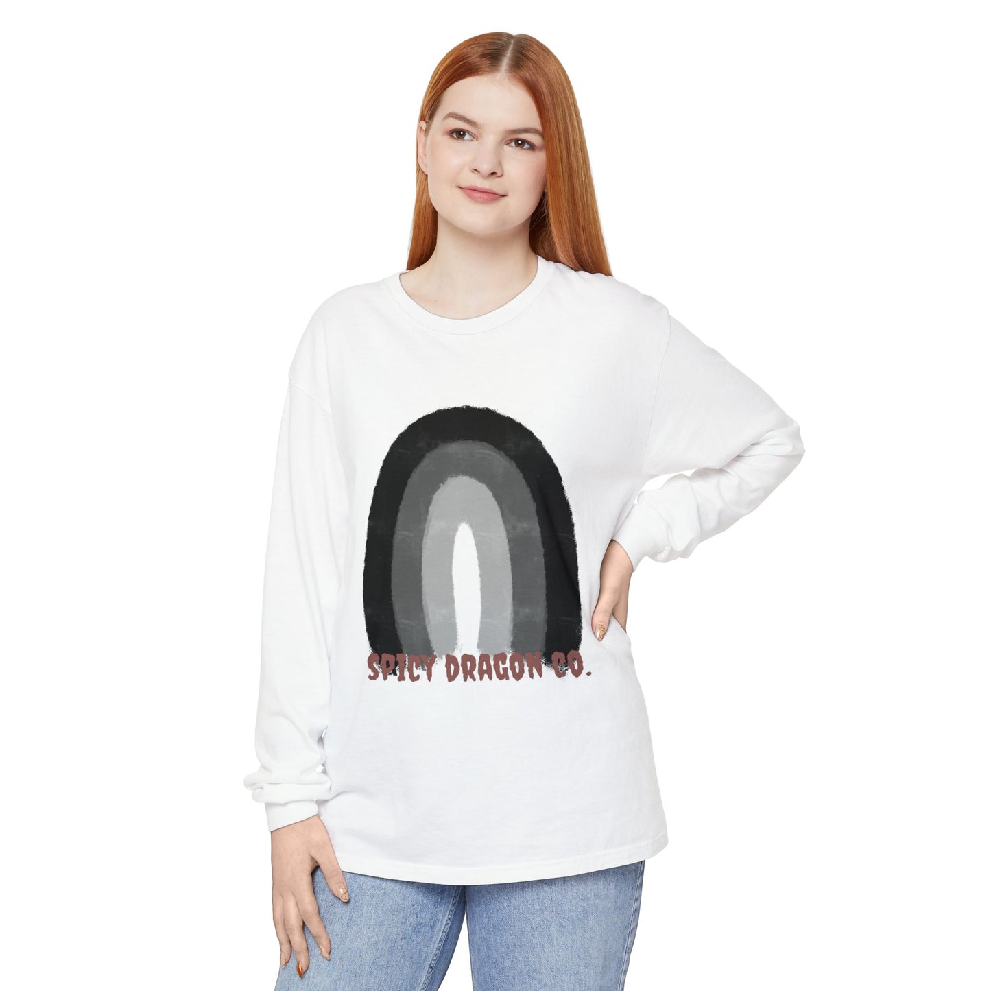 Spooky Rainbow Logo Comfort Colors Long Sleeve