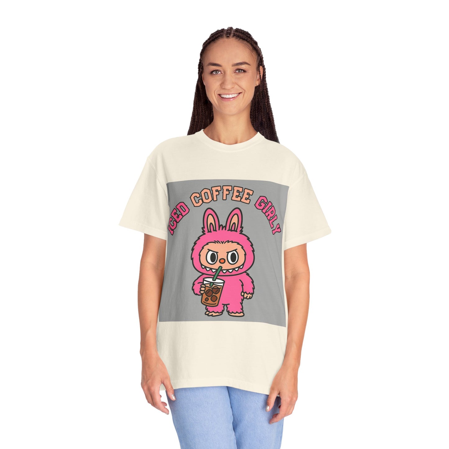 BuBu Iced Coffee Girly Comfort Colors Tee
