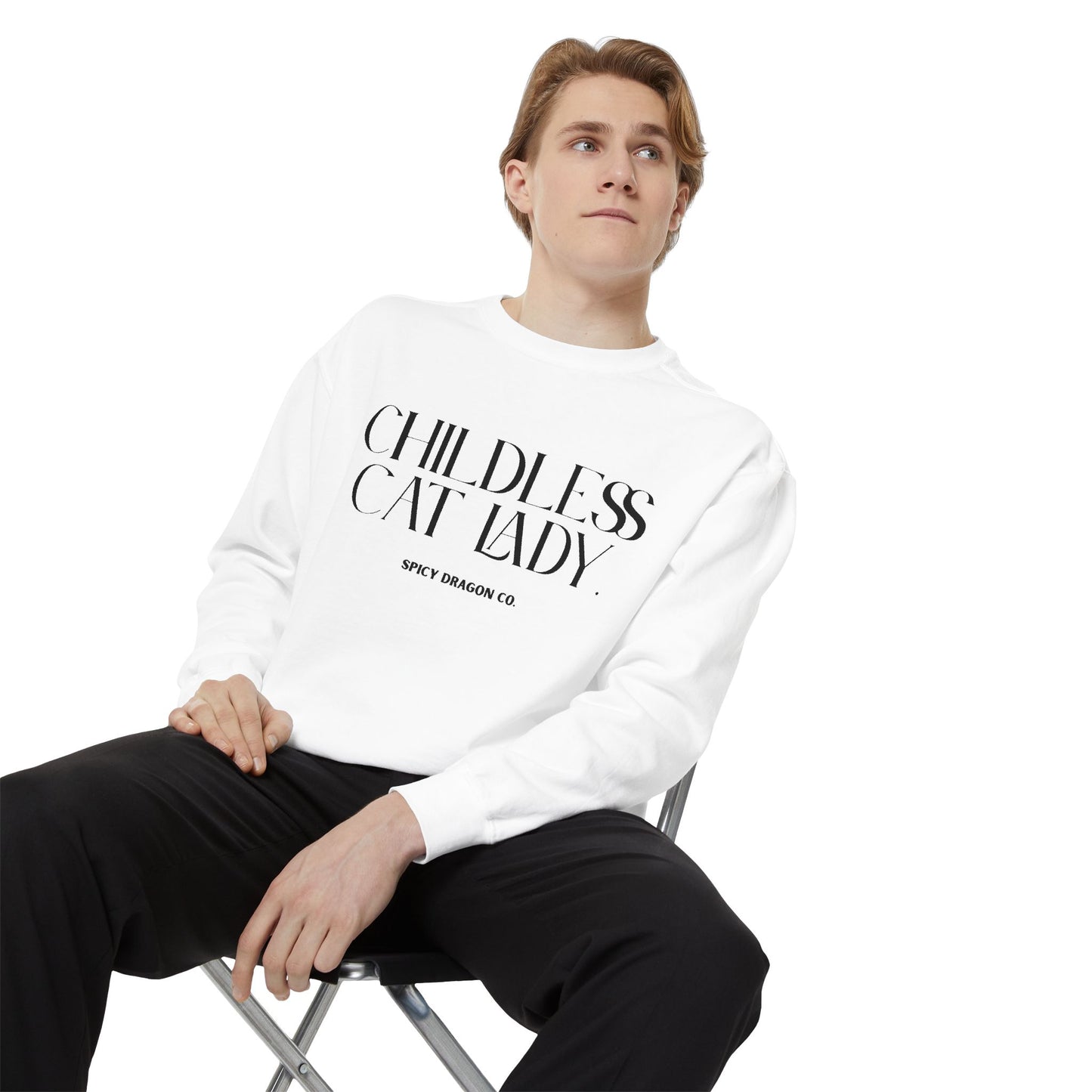 Childless Cat Lady Comfort Colors Crewneck