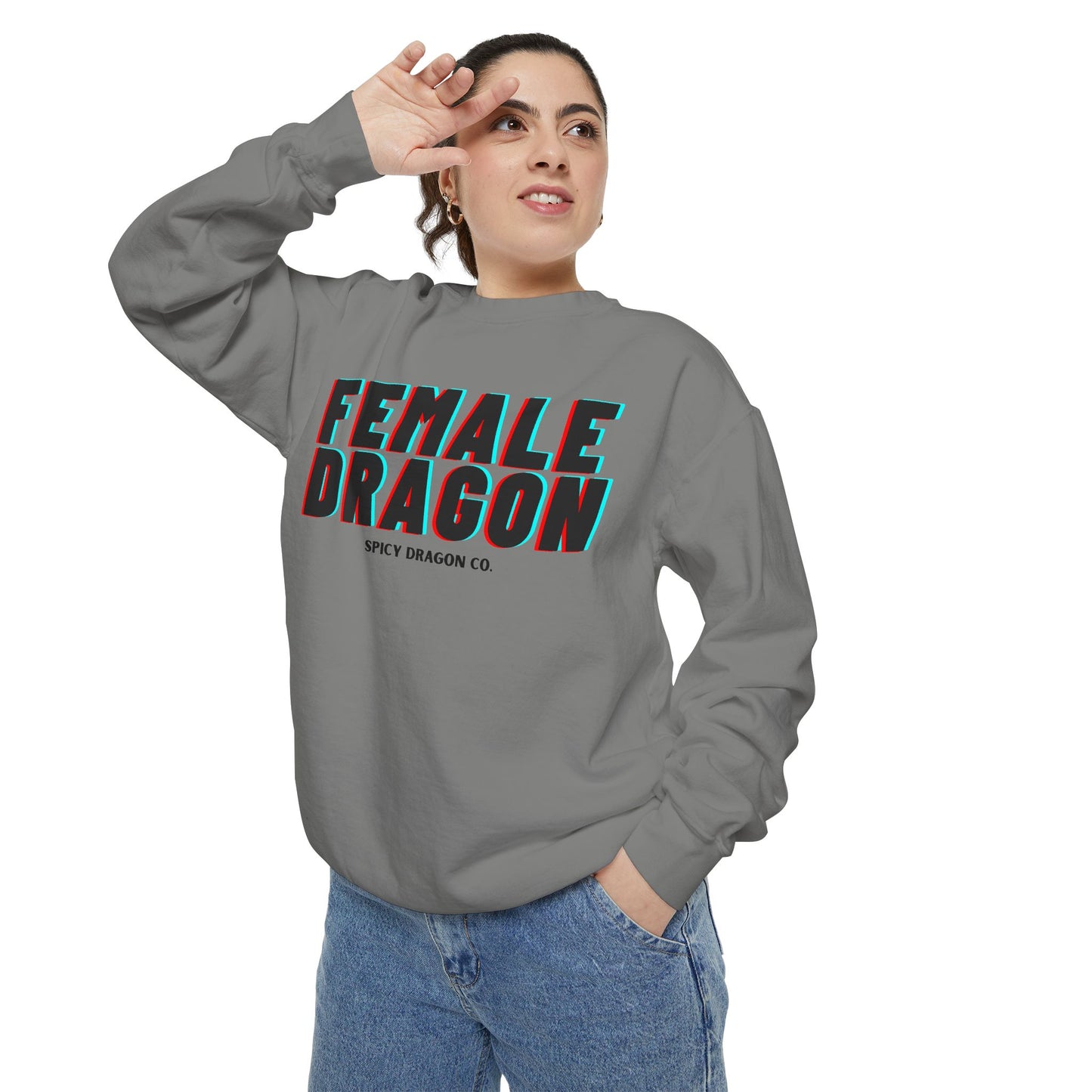 Female Dragon Comfort Colors Crewneck