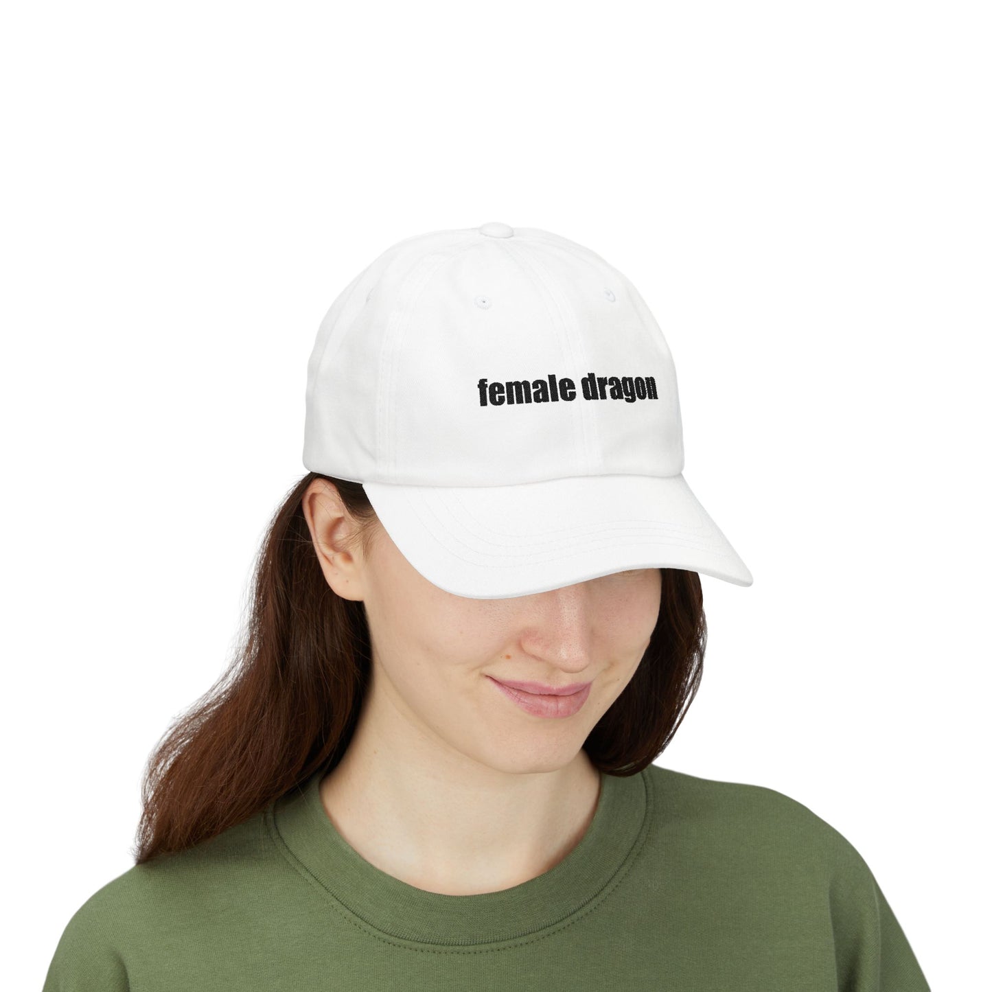 Female Dragon Embroidered Dad Hat