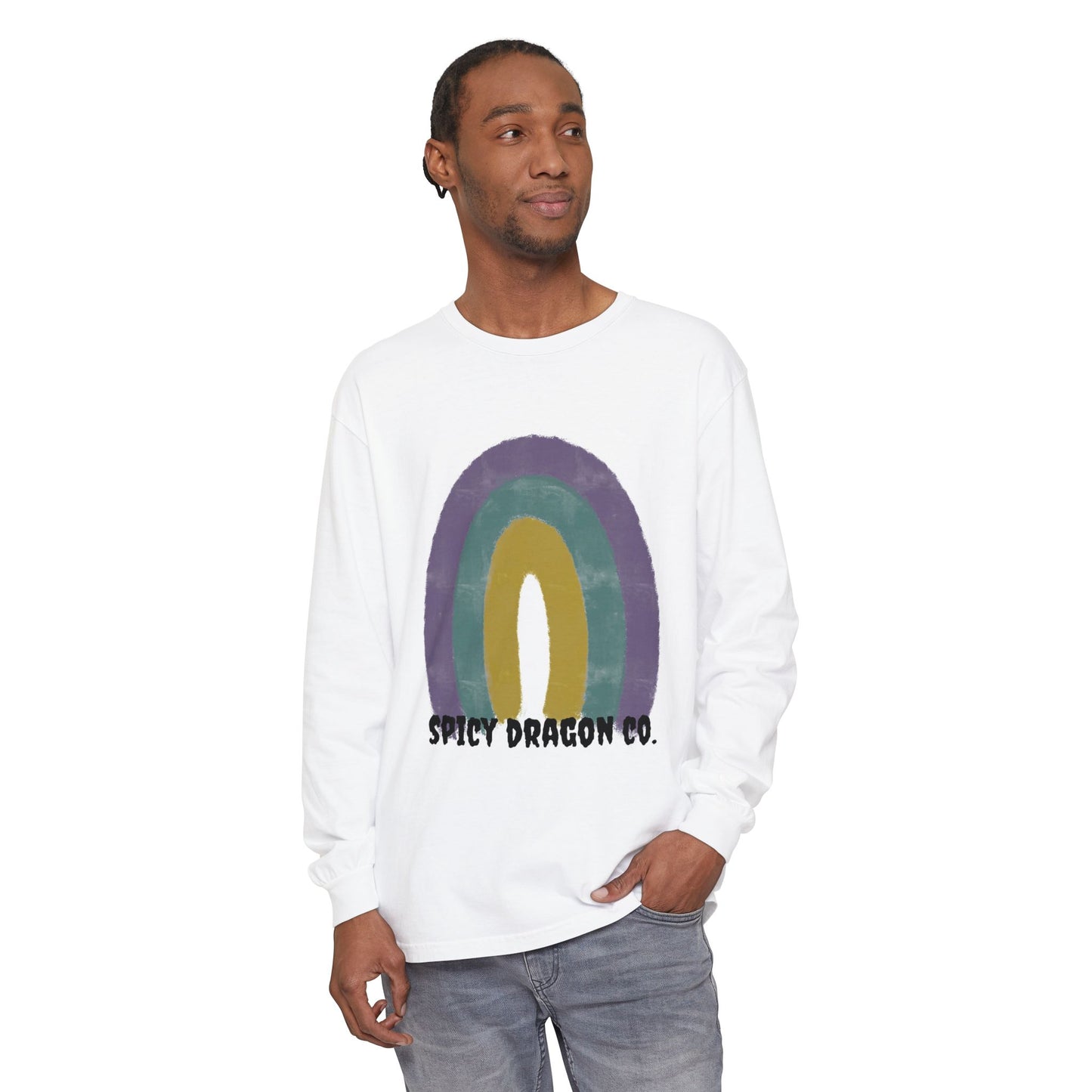 Spooky Rainbow Logo Comfort Colors Long Sleeve