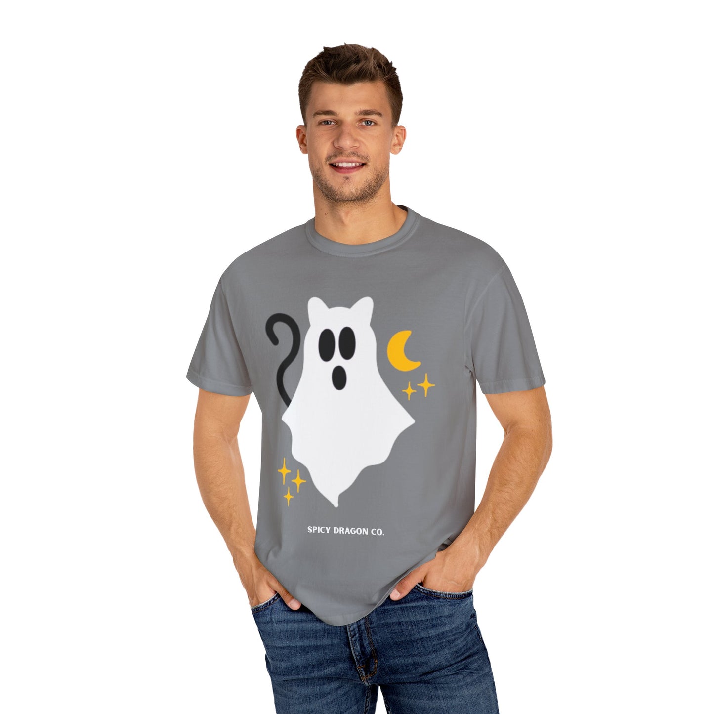 Ghosty Cat Comfort Colors Tee