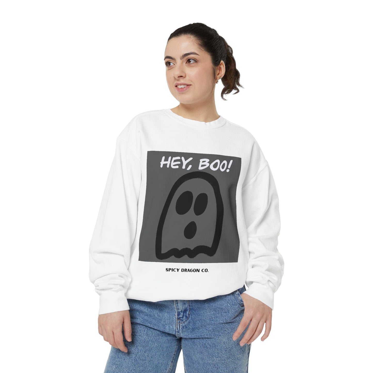 Hey Boo Comfort Colors Crewneck
