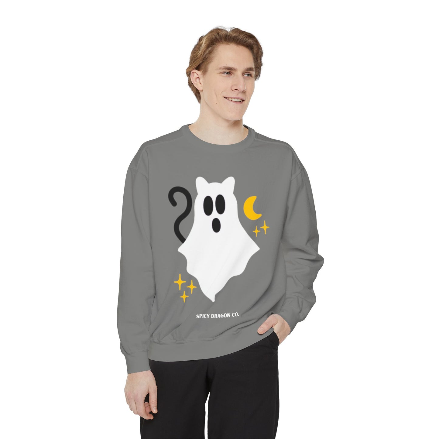 Ghosty Cat Comfort Colors Crewneck