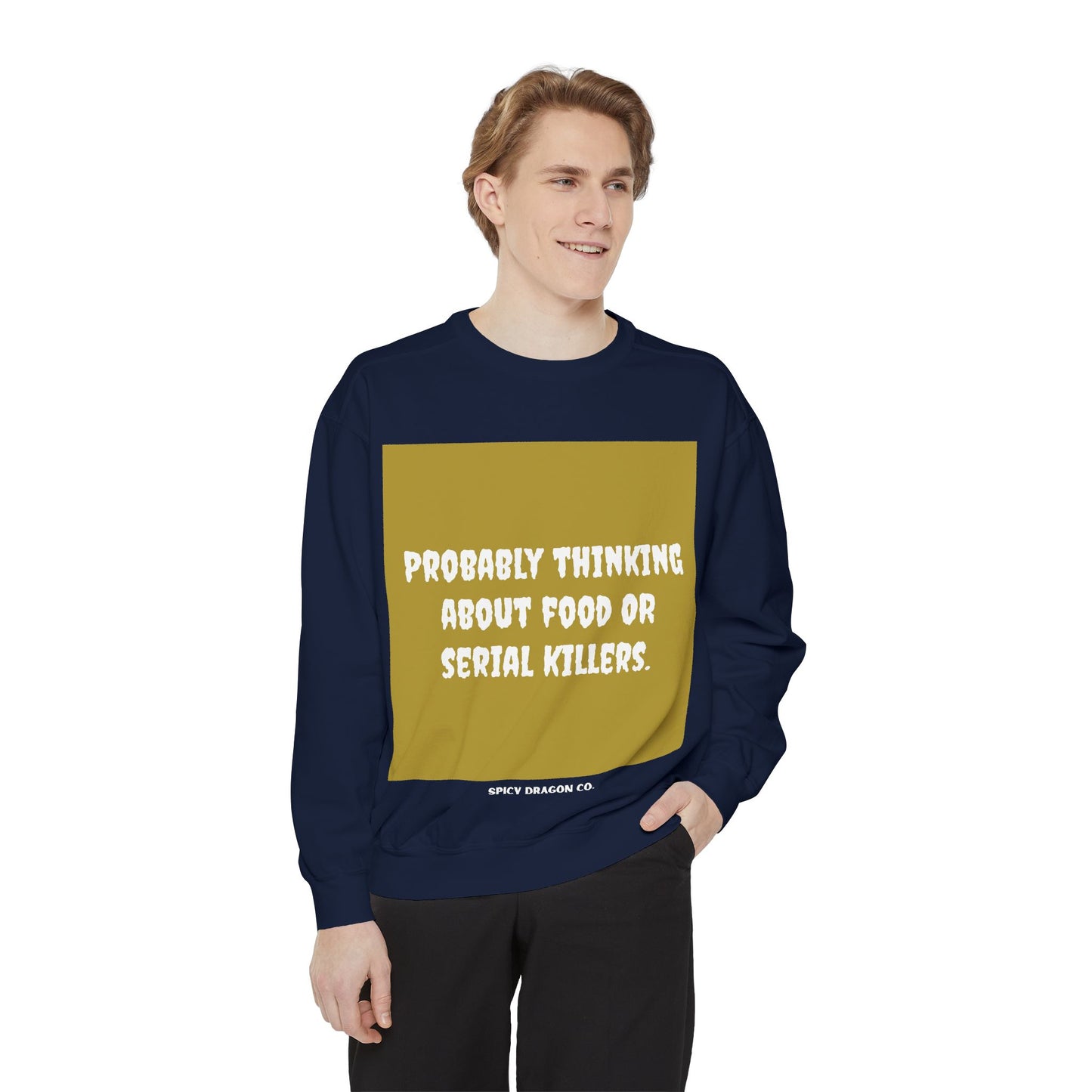 Food/Serial Killers Comfort Colors Crewneck