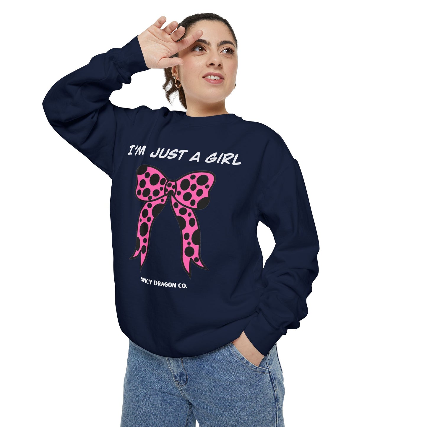 Just A Girl Comfort Colors Crewneck