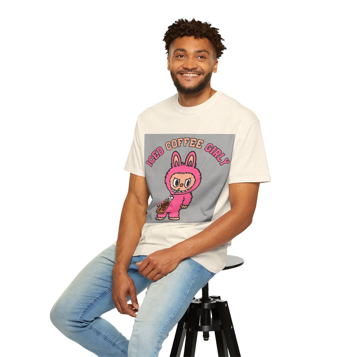 BuBu Iced Coffee Girly Comfort Colors Tee