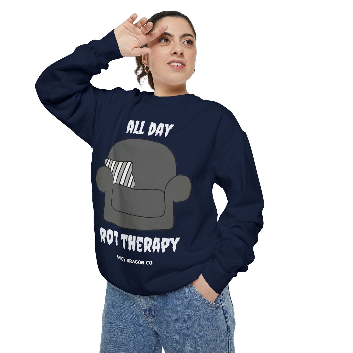 All Day Rot Therapy Comfort Colors Crewneck