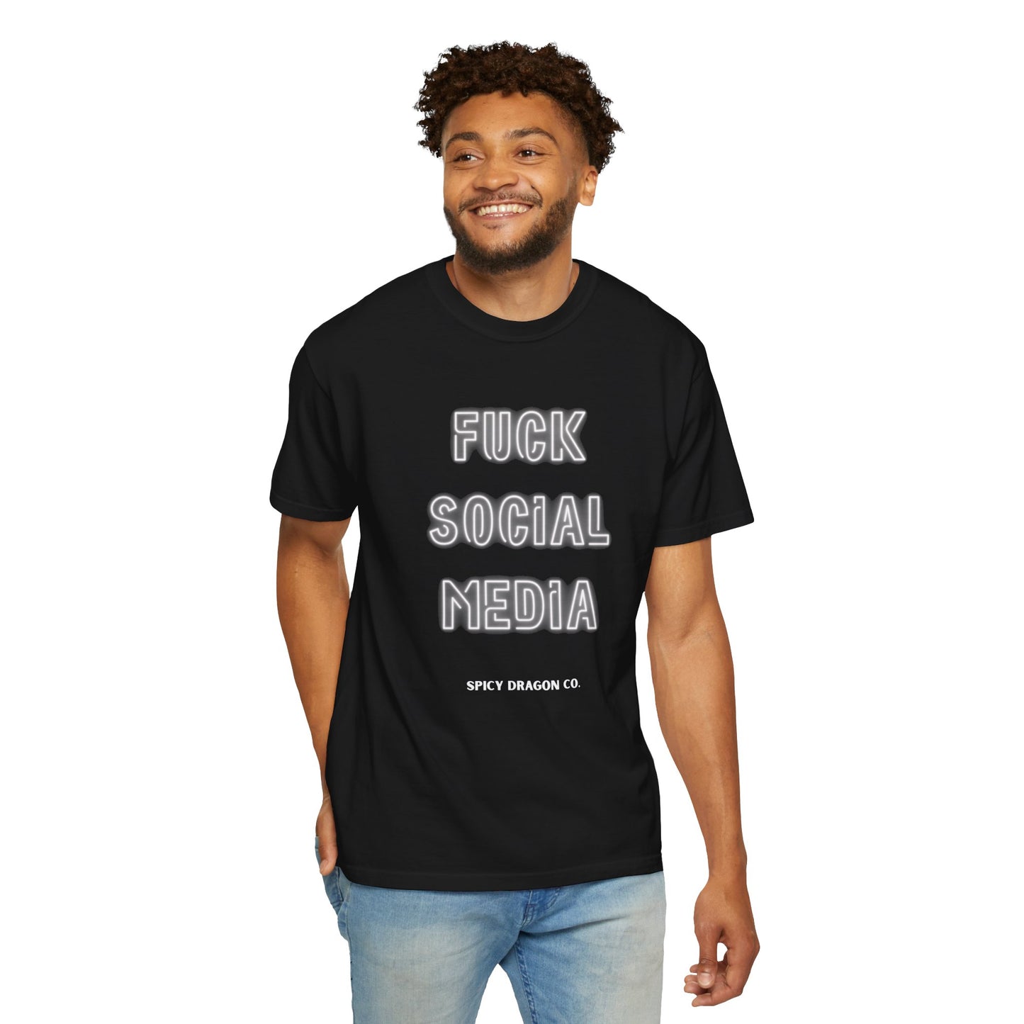 Fuck Social Media Comfort Colors Tee