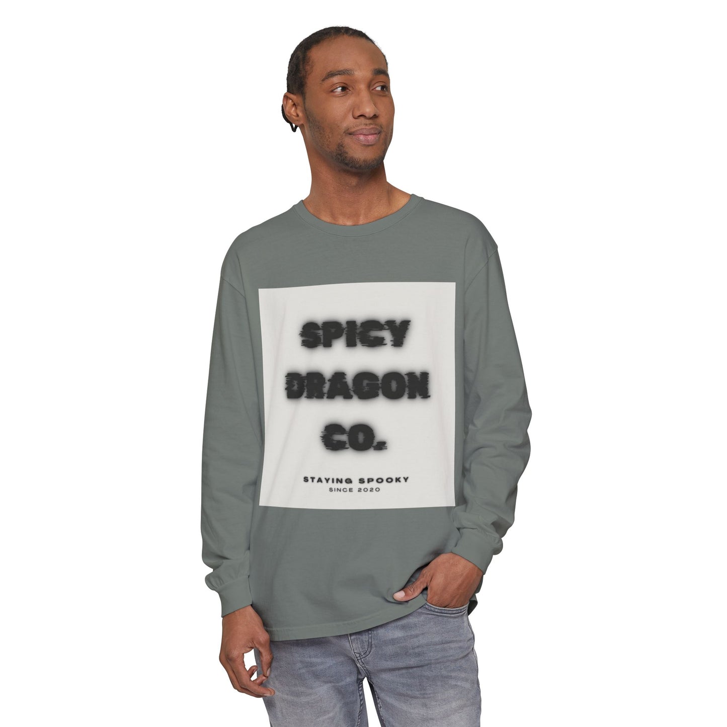 Spicy Dragon Co. Logo Comfort Colors Long Sleeve