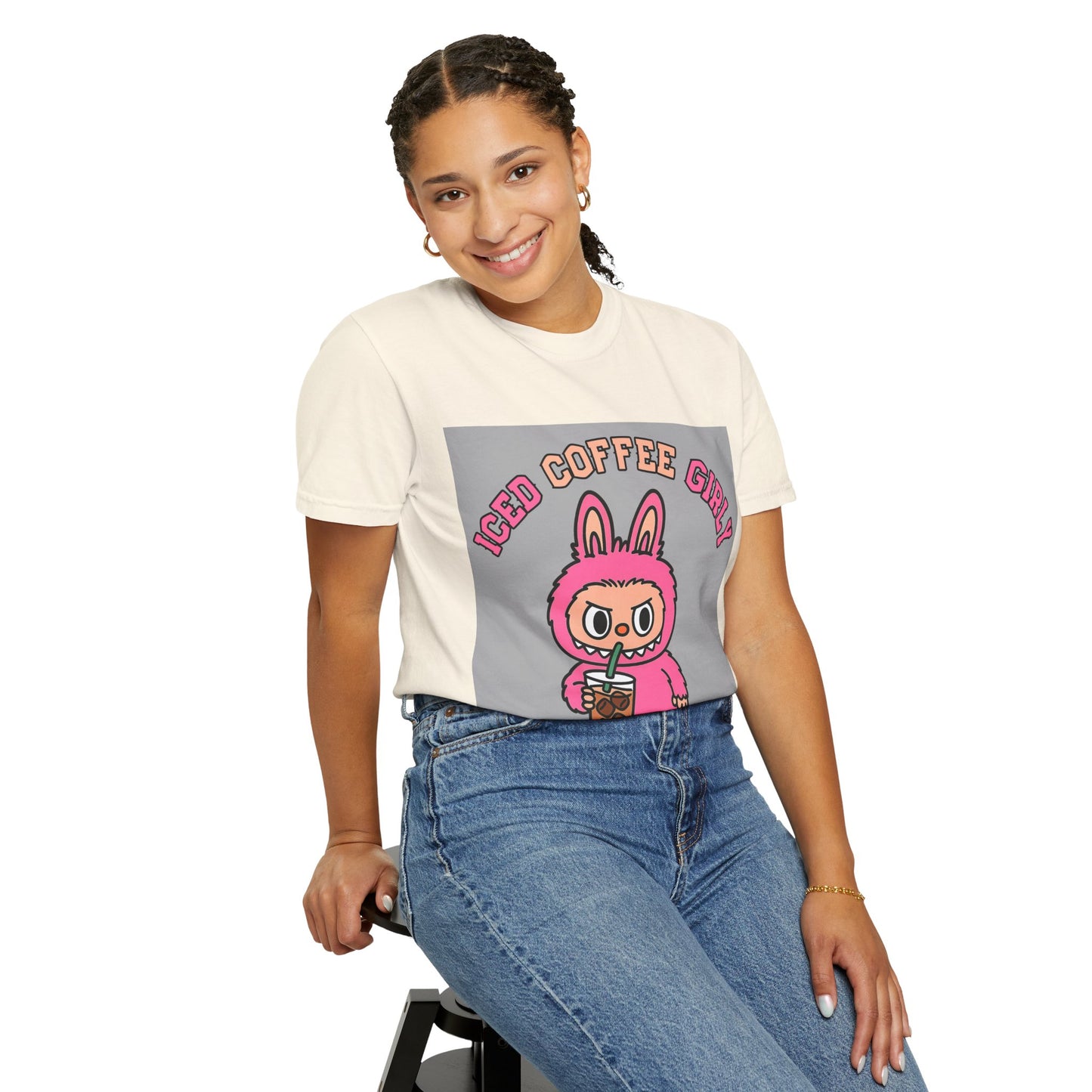 BuBu Iced Coffee Girly Comfort Colors Tee