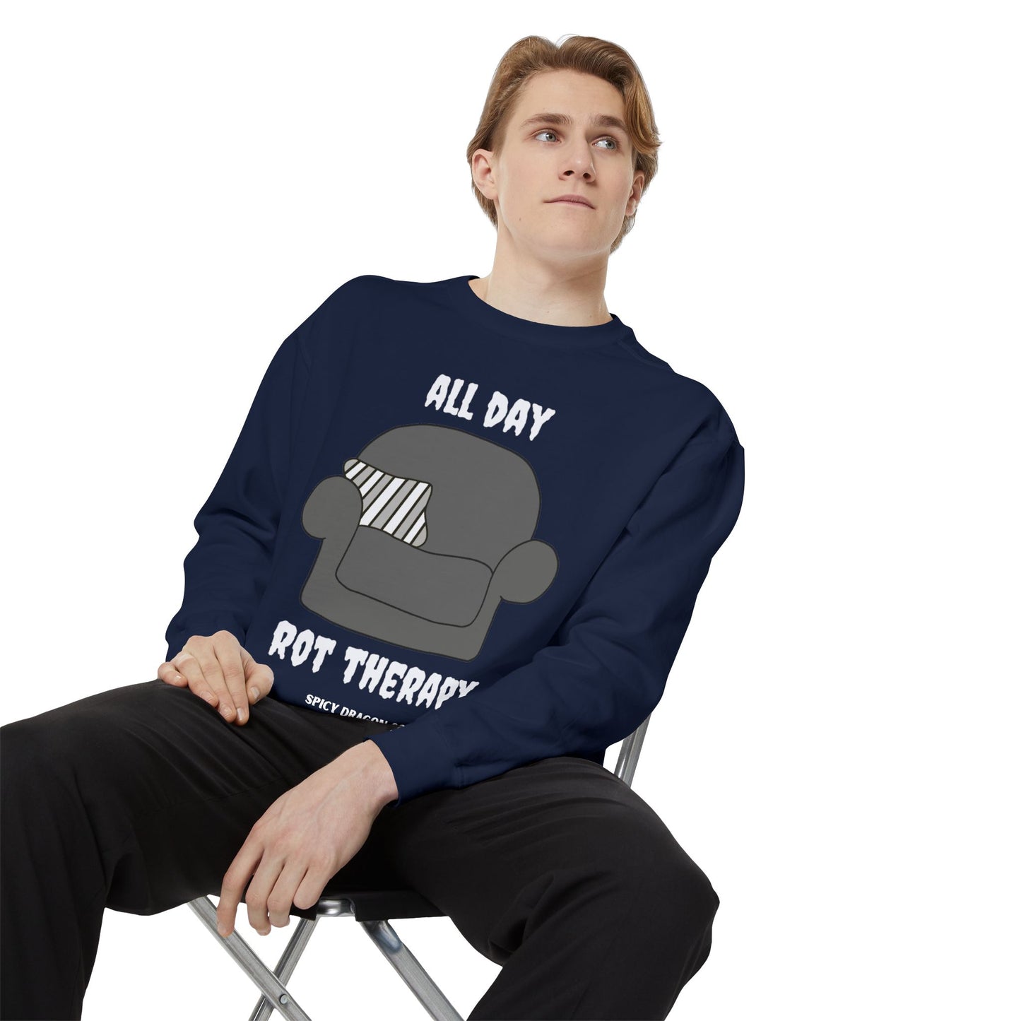 All Day Rot Therapy Comfort Colors Crewneck