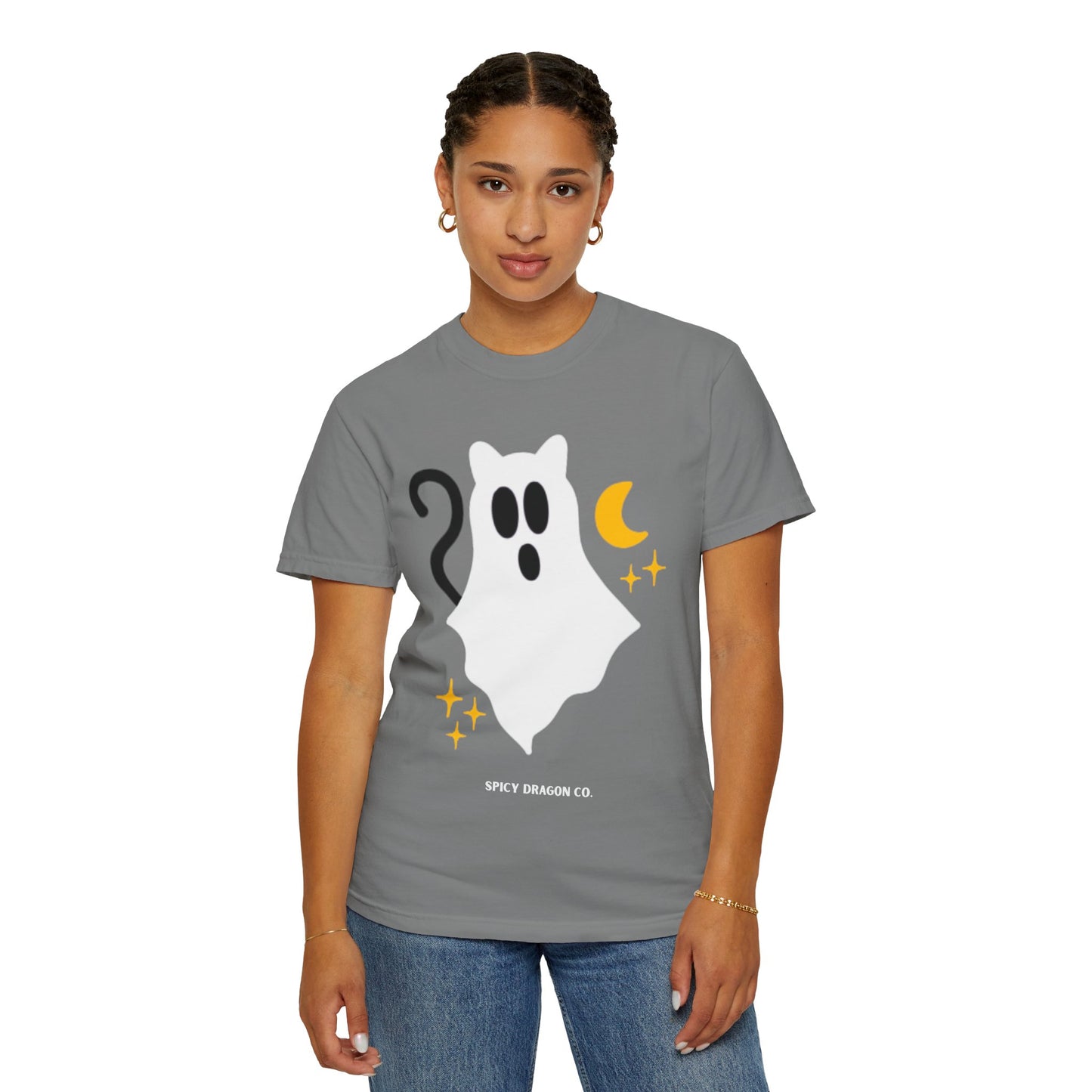 Ghosty Cat Comfort Colors Tee