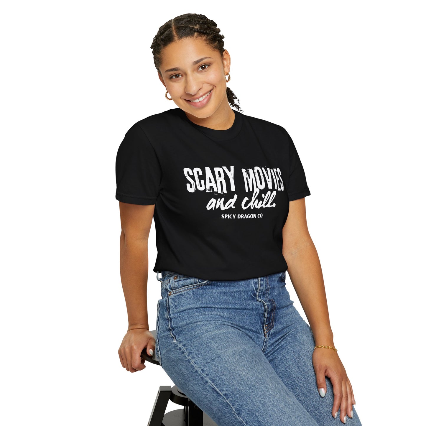 Scary Movies & Chill Comfort Colors Tee
