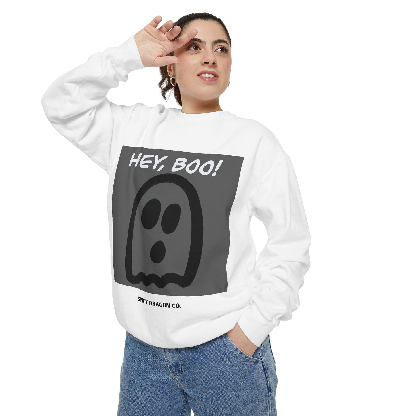 Hey Boo Comfort Colors Crewneck