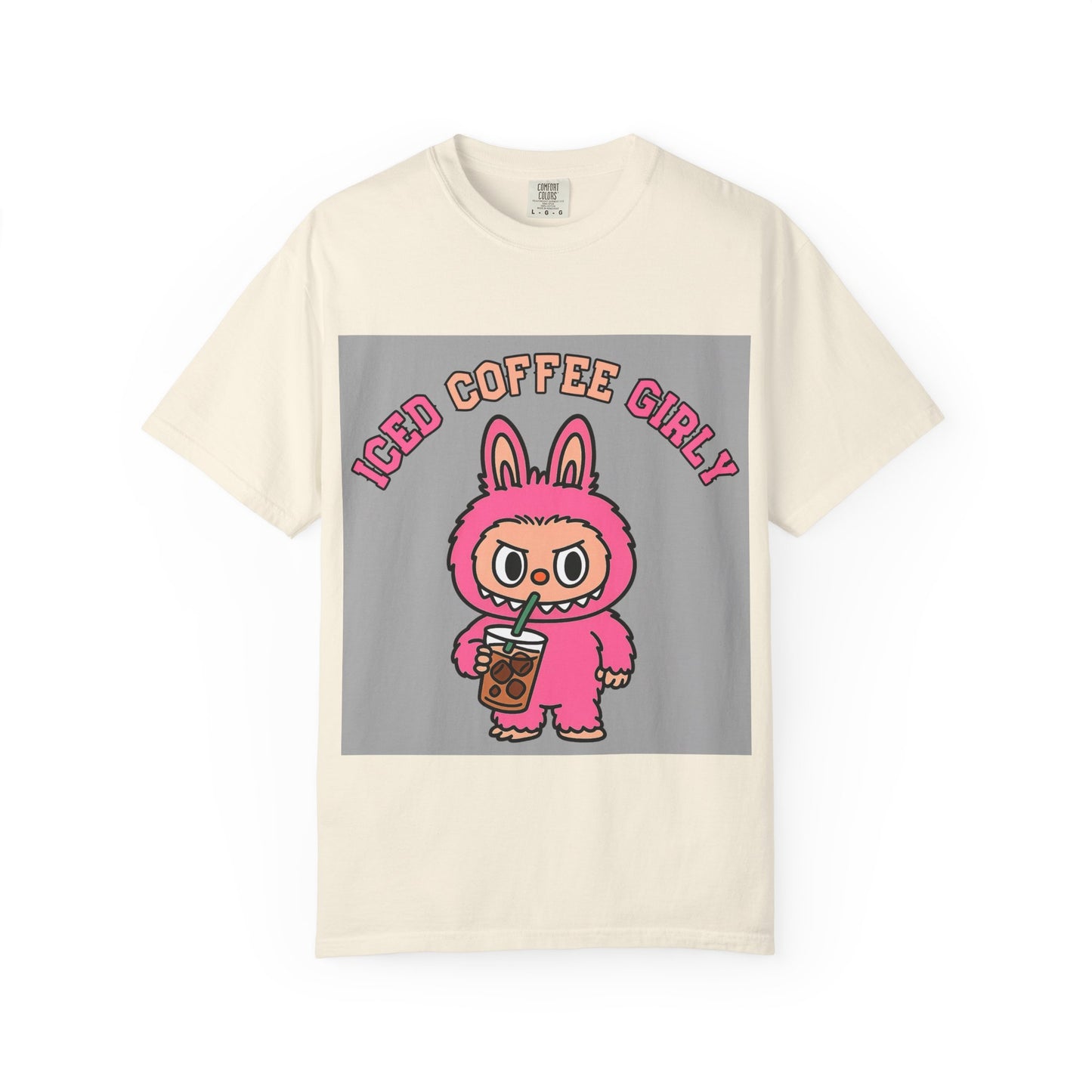 BuBu Iced Coffee Girly Comfort Colors Tee