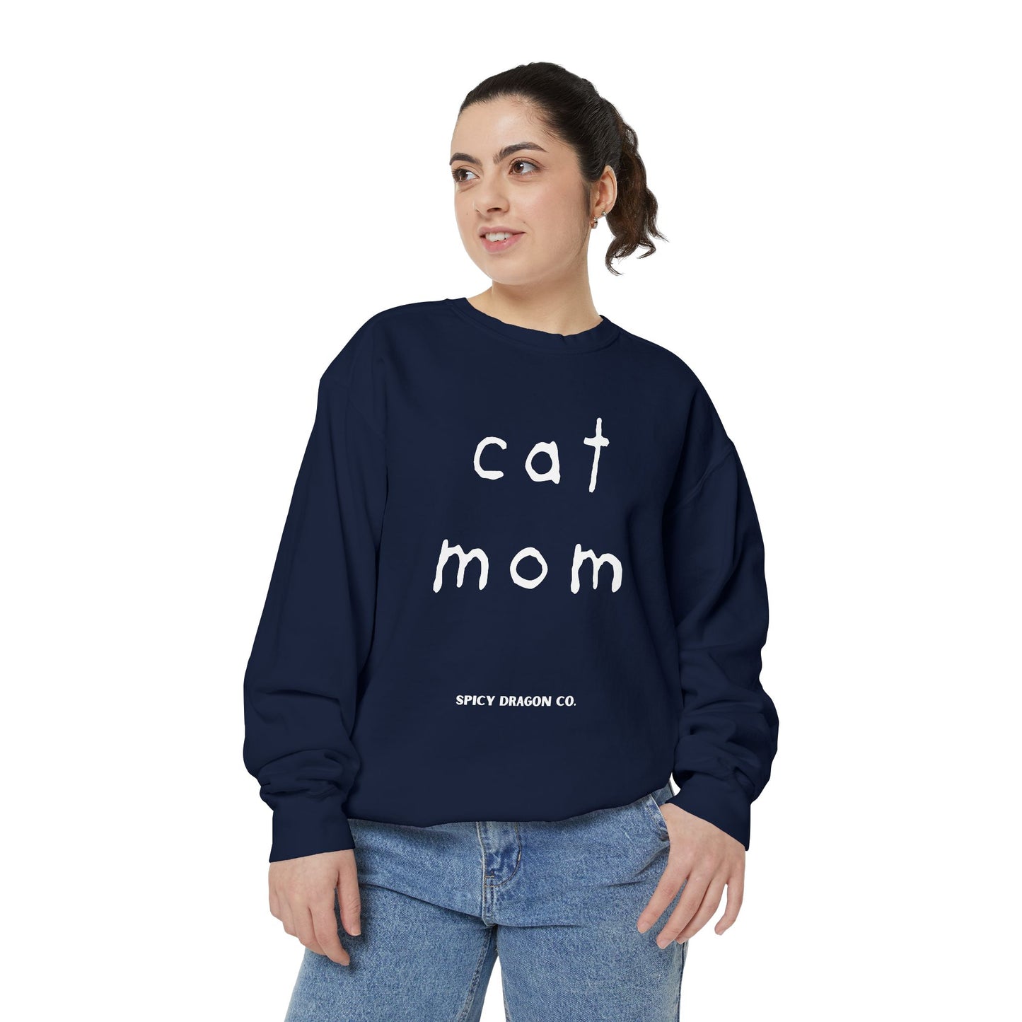 Cat Mom Comfort Colors Crewneck