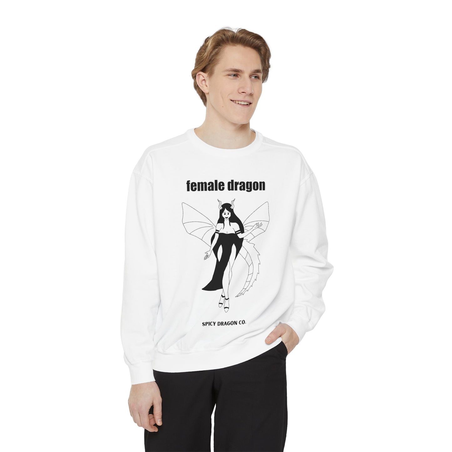 Female Dragon Comfort Colors Crewneck
