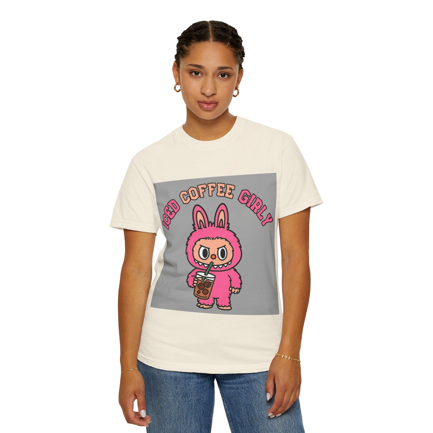 BuBu Iced Coffee Girly Comfort Colors Tee
