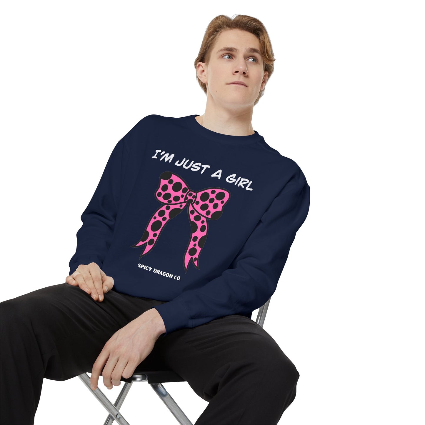 Just A Girl Comfort Colors Crewneck