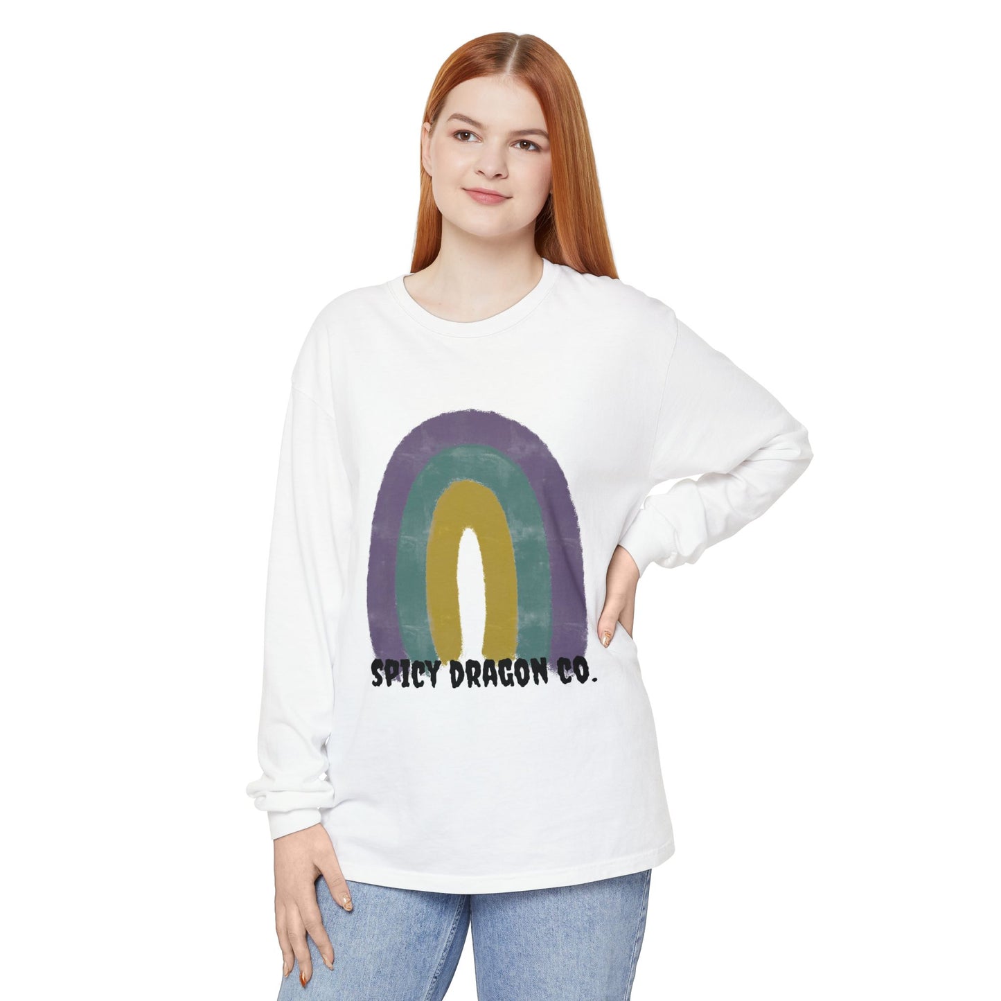 Spooky Rainbow Logo Comfort Colors Long Sleeve