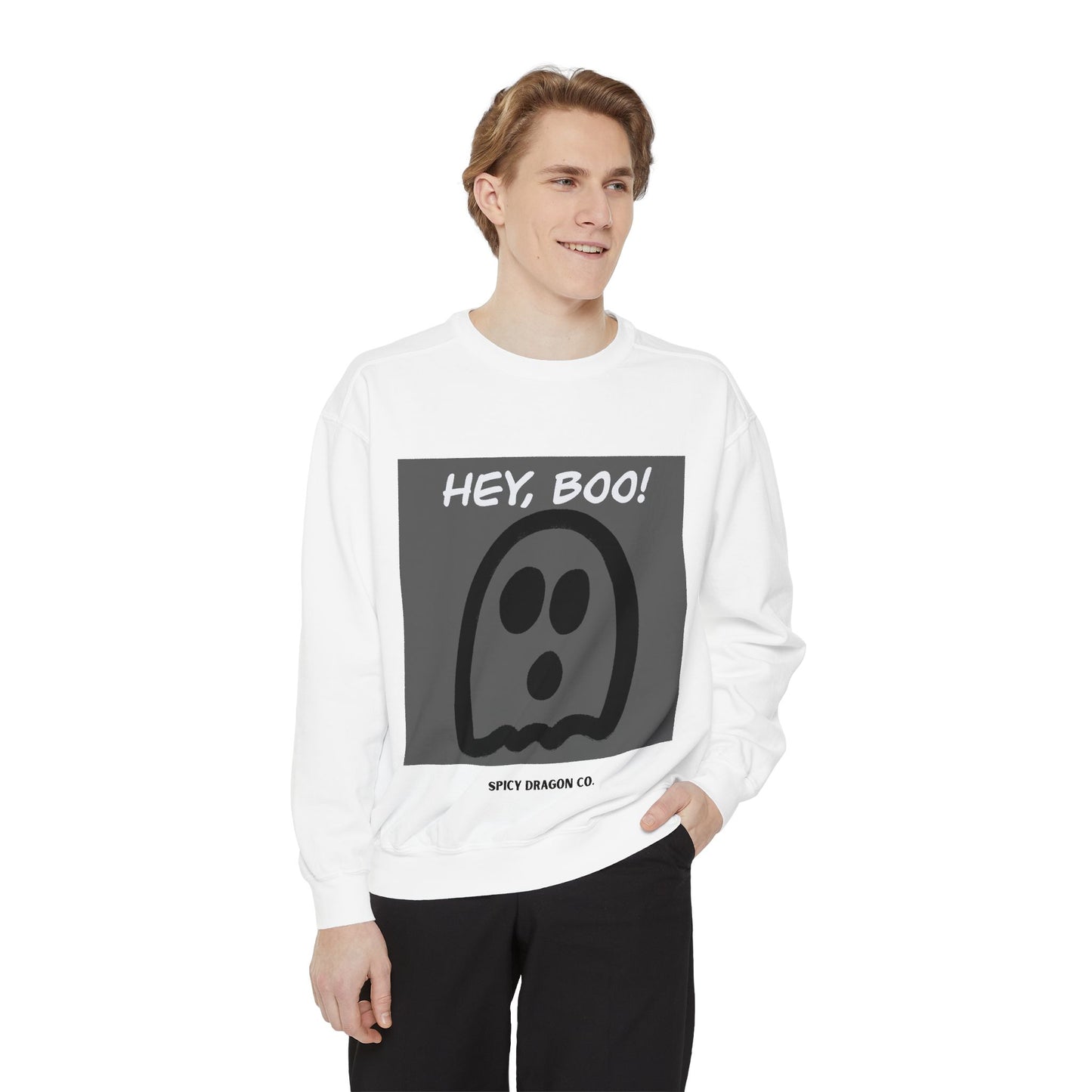Hey Boo Comfort Colors Crewneck