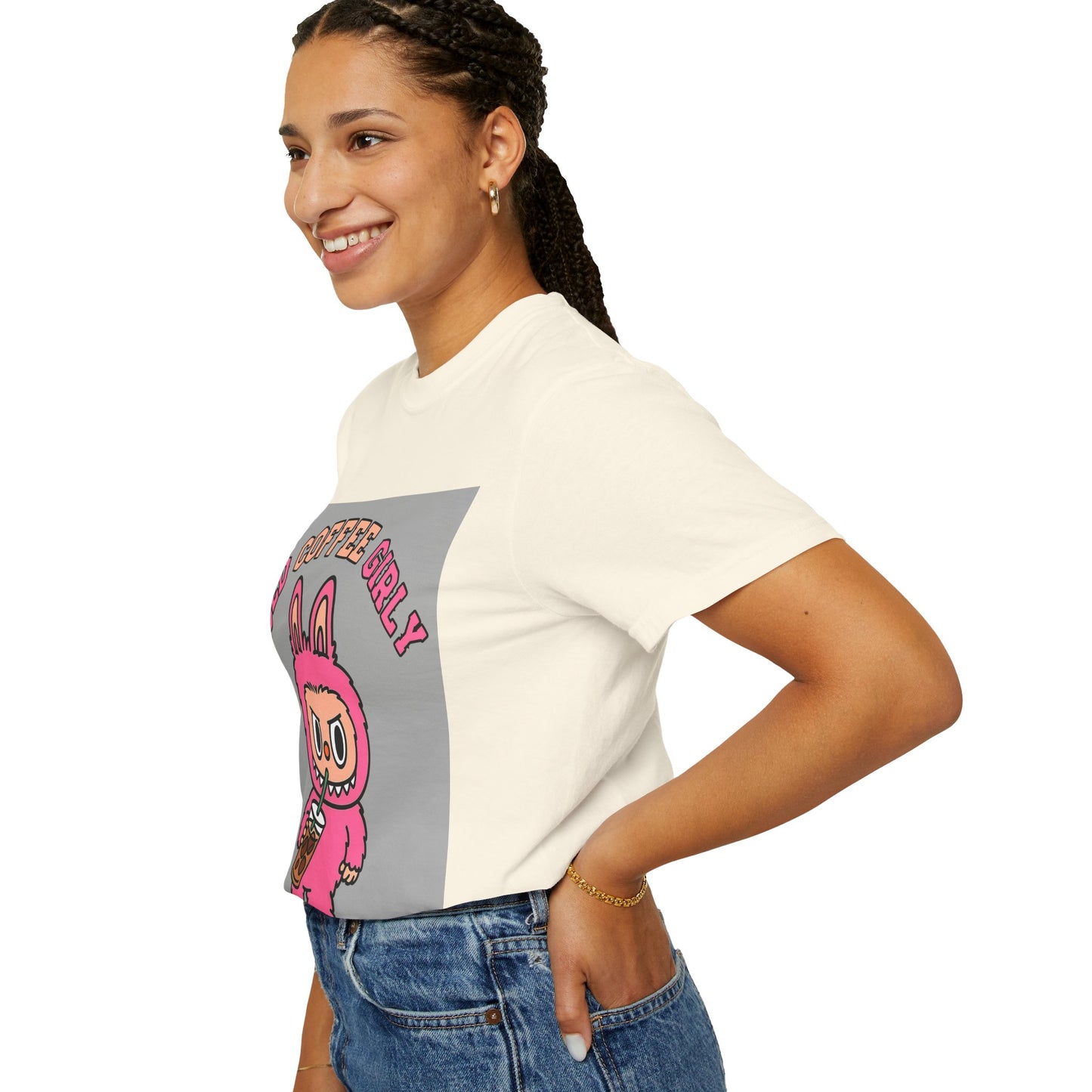 BuBu Iced Coffee Girly Comfort Colors Tee