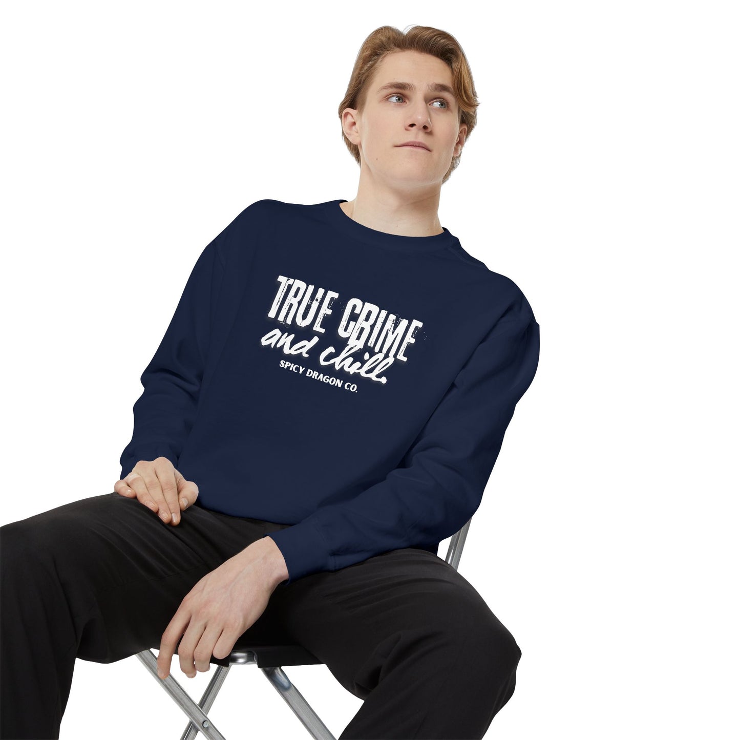 True Crime & Chill Comfort Colors Crewneck