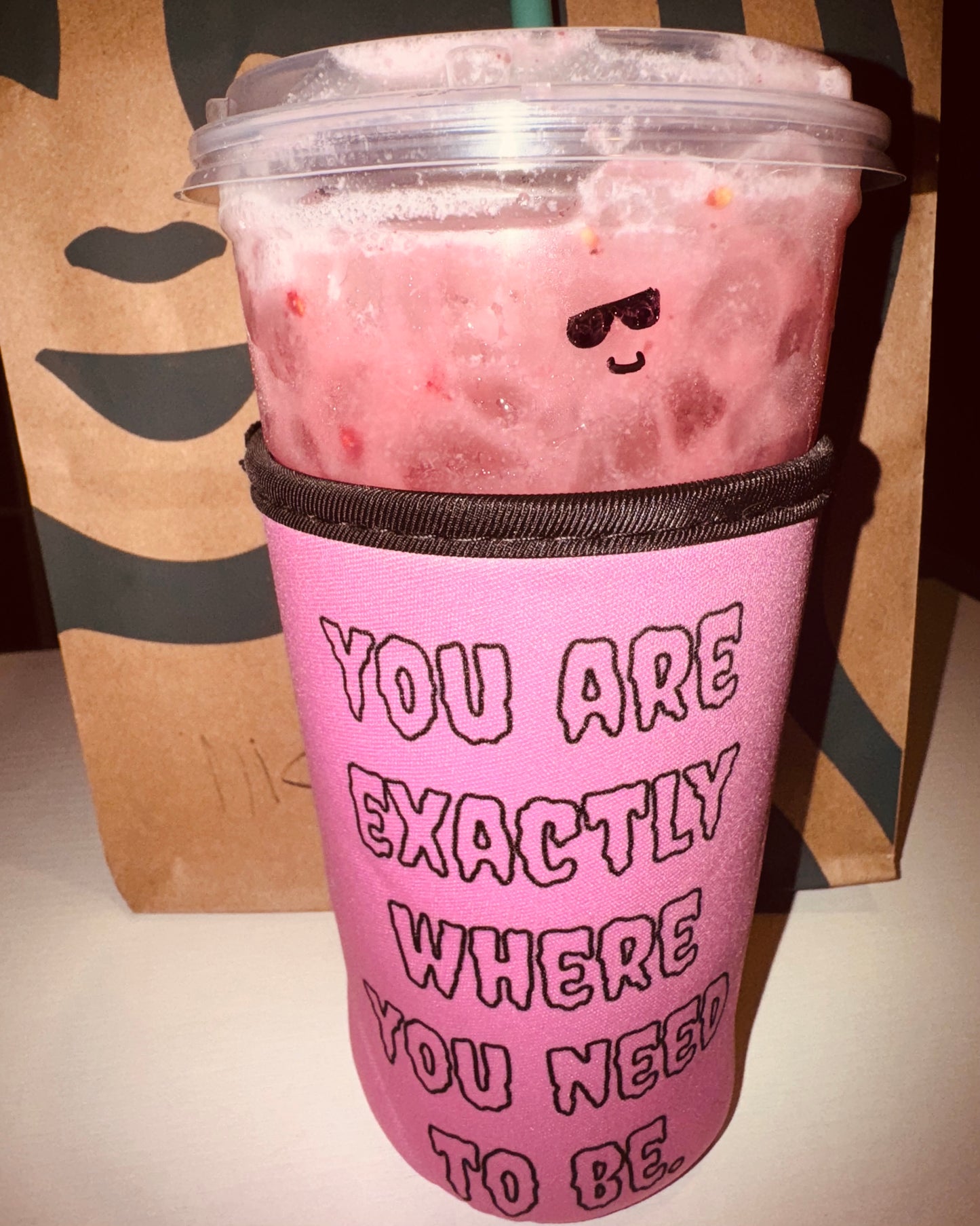 Where You Need To Be Iced Coffee Koozie