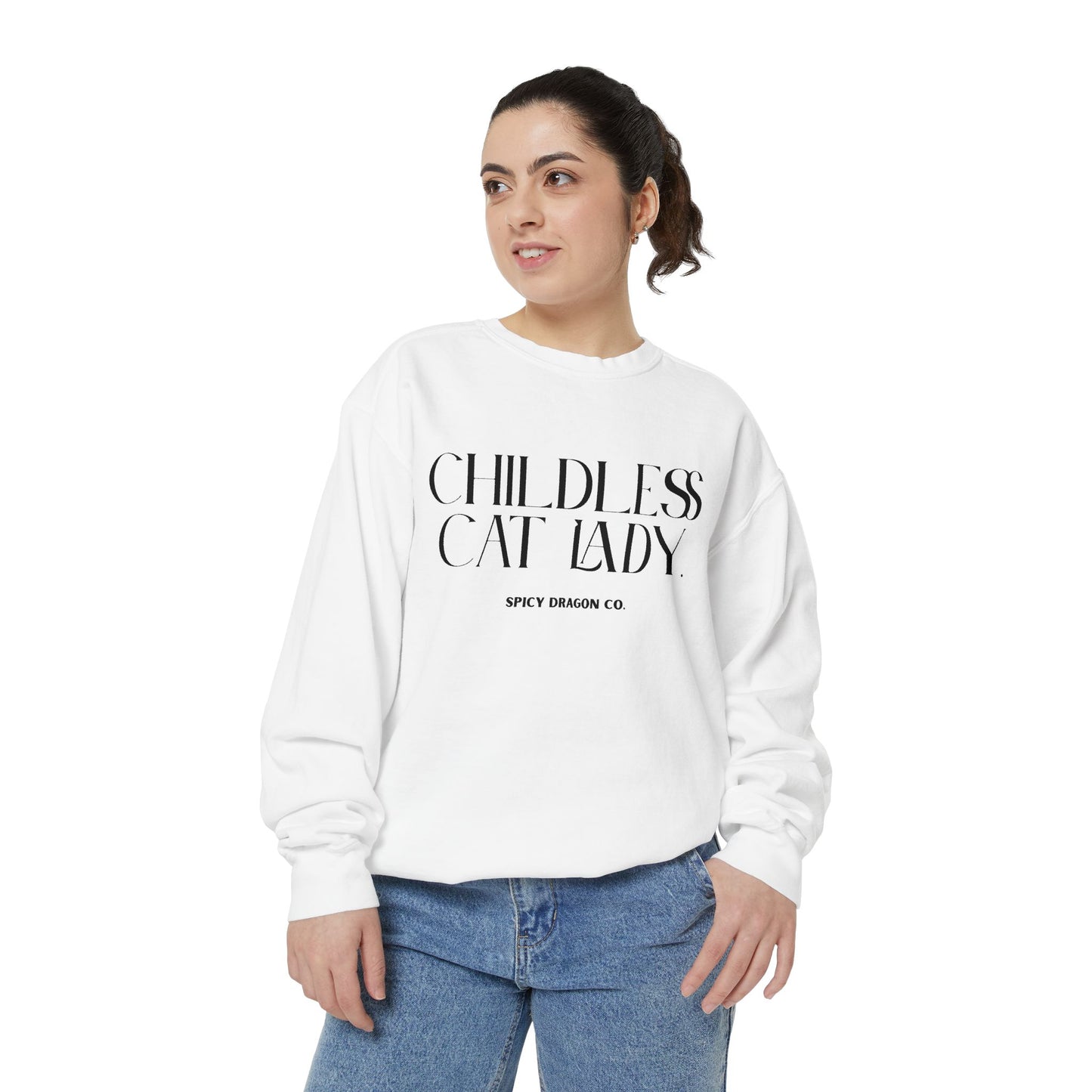 Childless Cat Lady Comfort Colors Crewneck