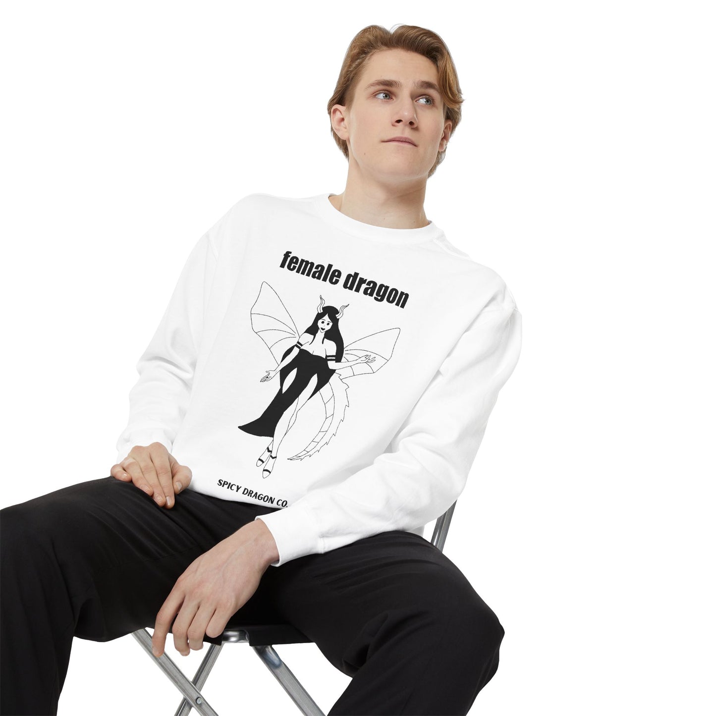 Female Dragon Comfort Colors Crewneck