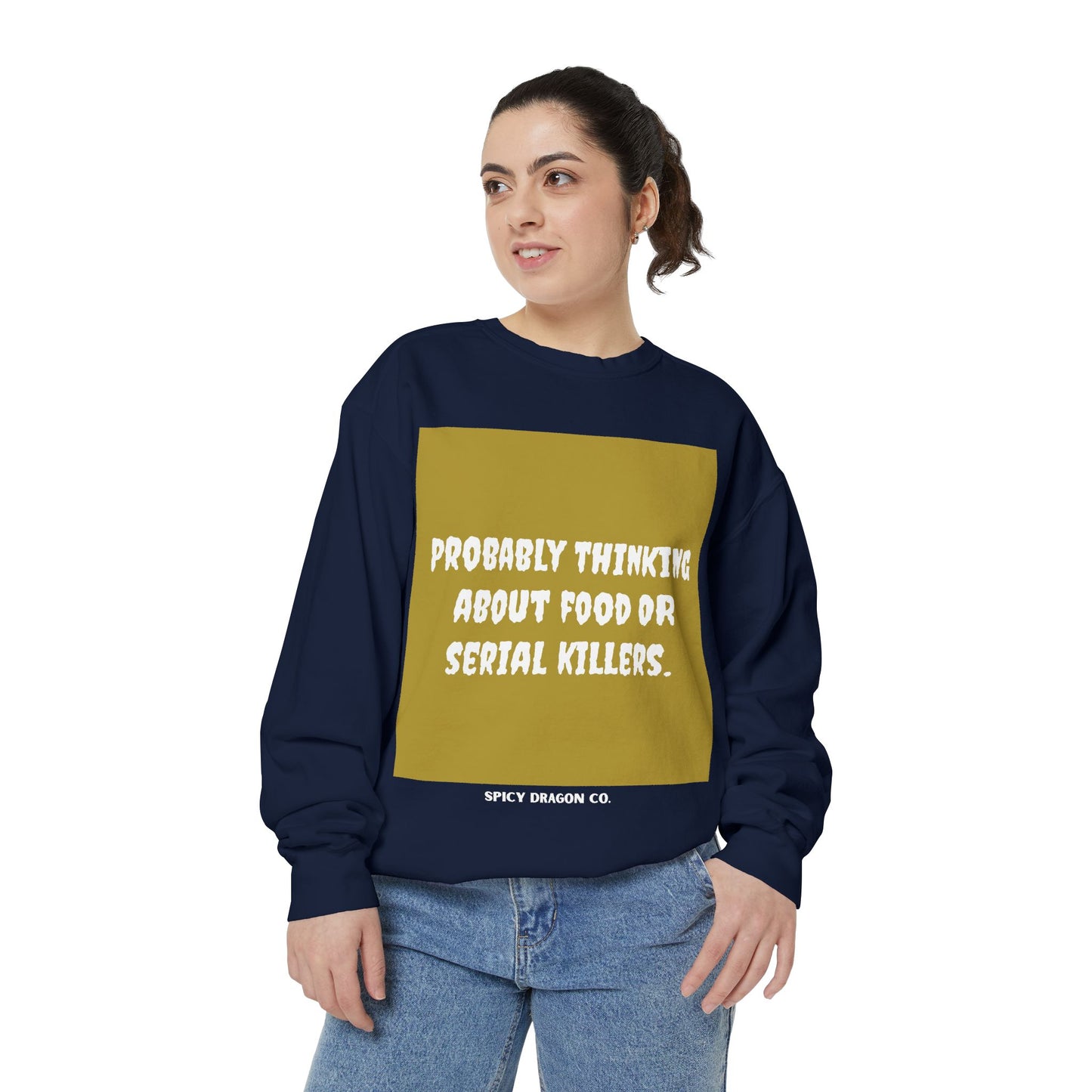 Food/Serial Killers Comfort Colors Crewneck