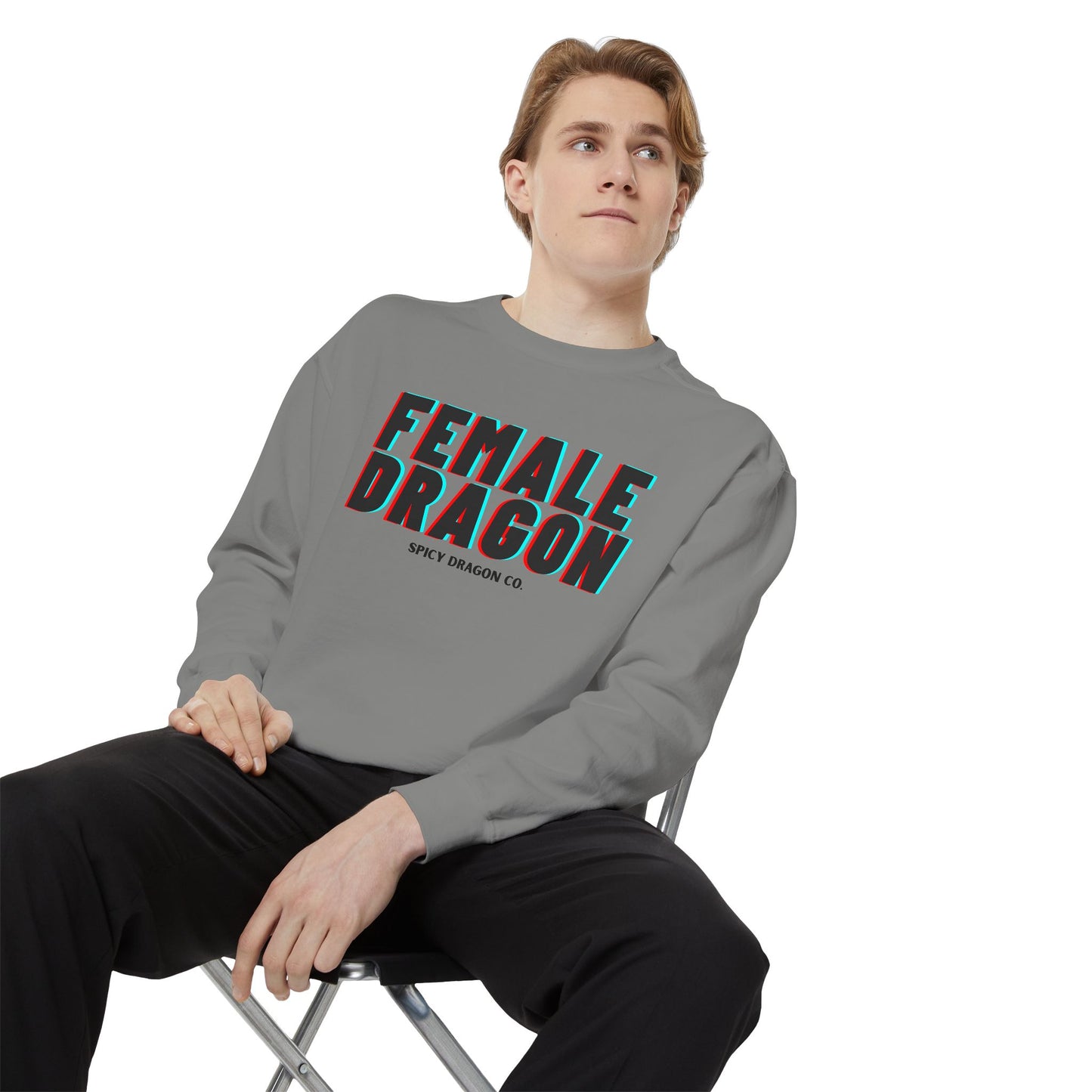 Female Dragon Comfort Colors Crewneck