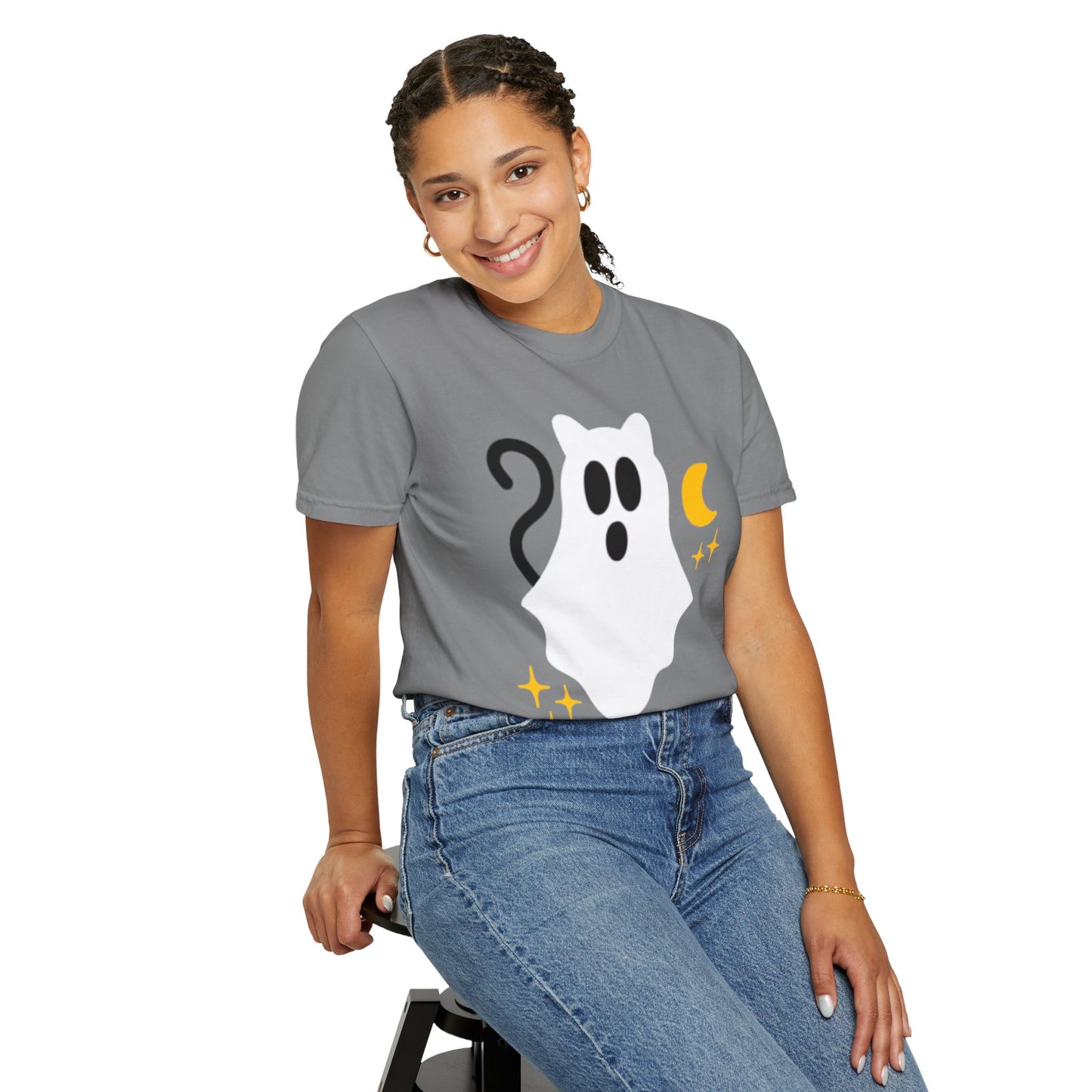 Ghosty Cat Comfort Colors Tee