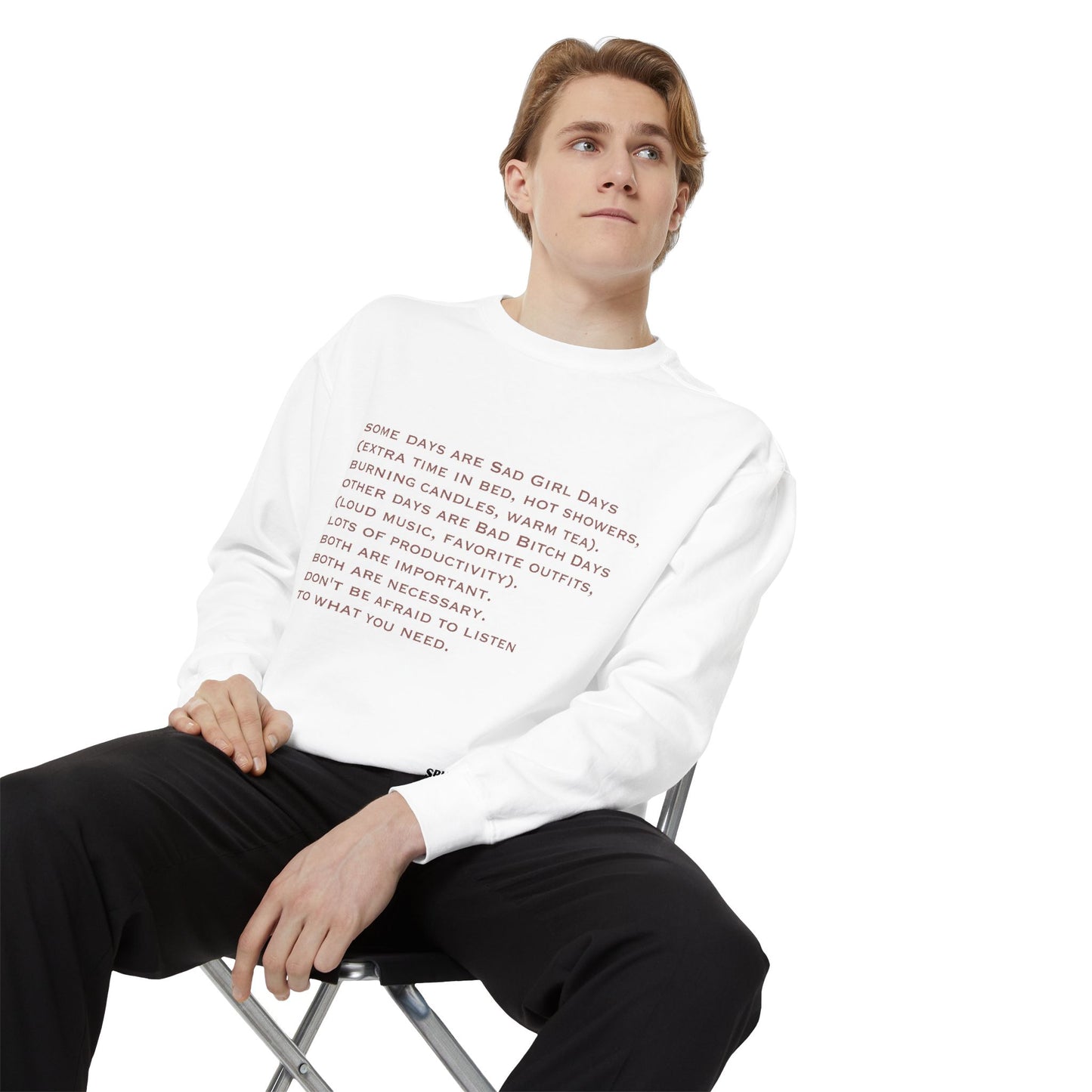 Sad Girl Days Comfort Colors Crewneck
