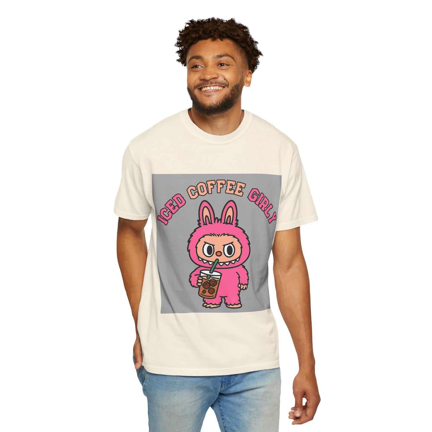 BuBu Iced Coffee Girly Comfort Colors Tee