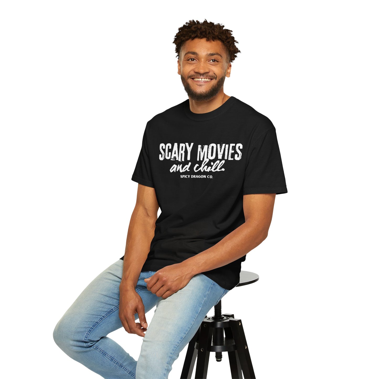 Scary Movies & Chill Comfort Colors Tee