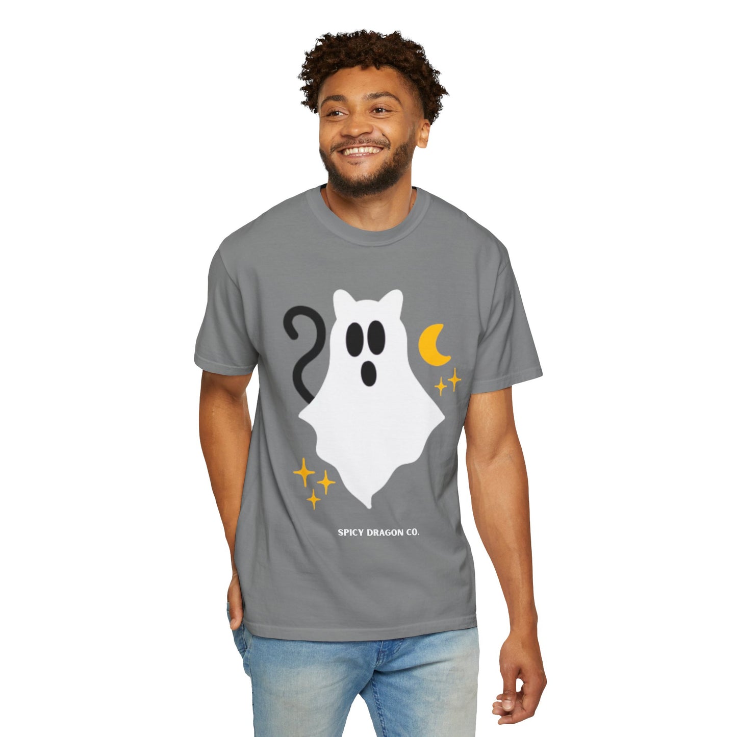 Ghosty Cat Comfort Colors Tee