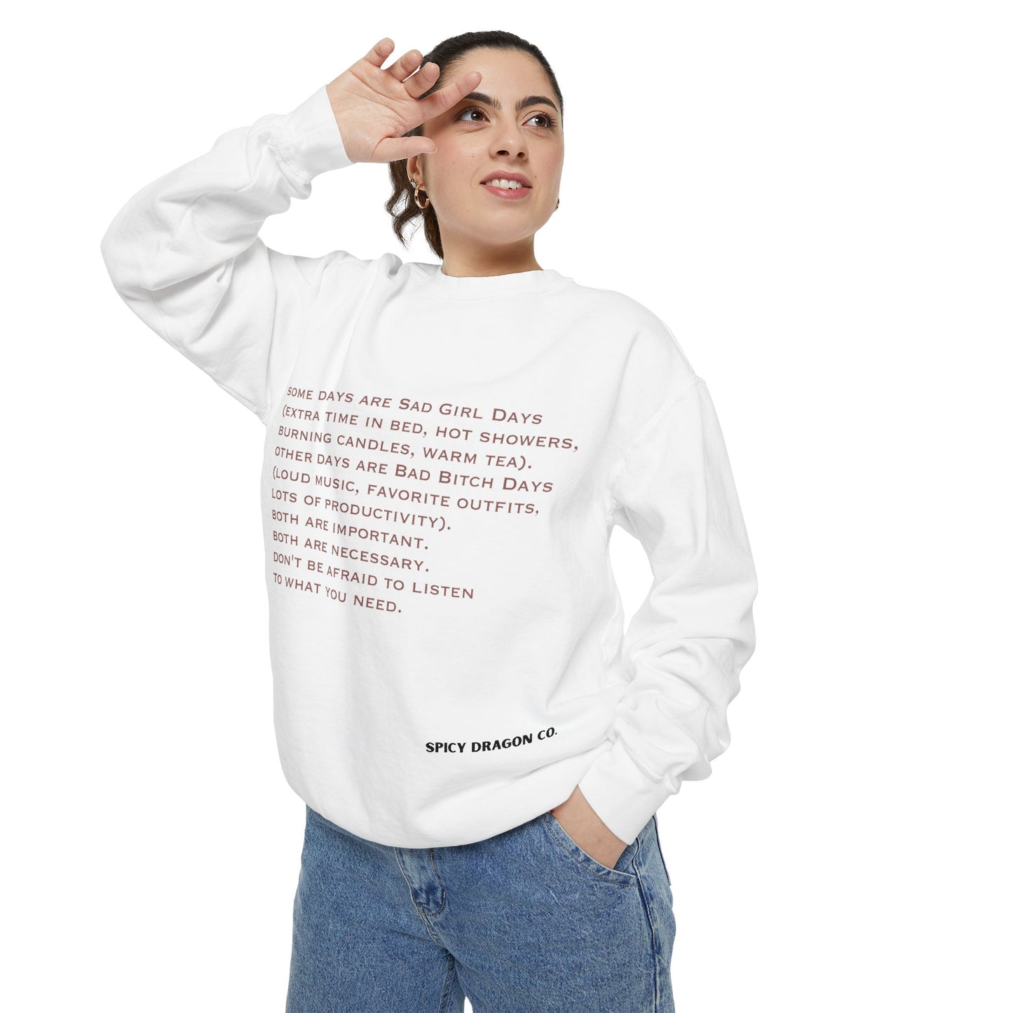 Sad Girl Days Comfort Colors Crewneck