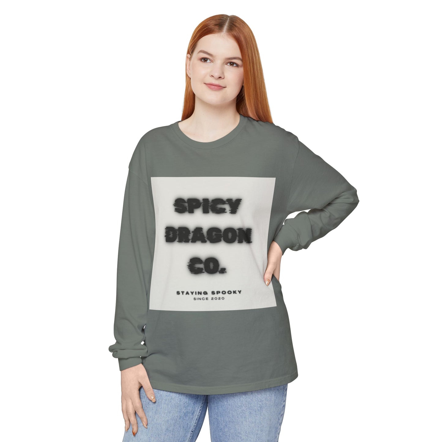 Spicy Dragon Co. Logo Comfort Colors Long Sleeve