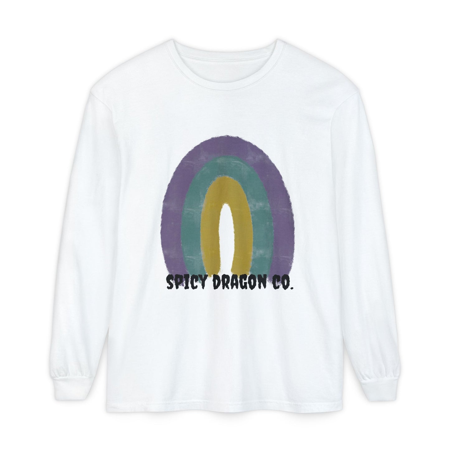 Spooky Rainbow Logo Comfort Colors Long Sleeve