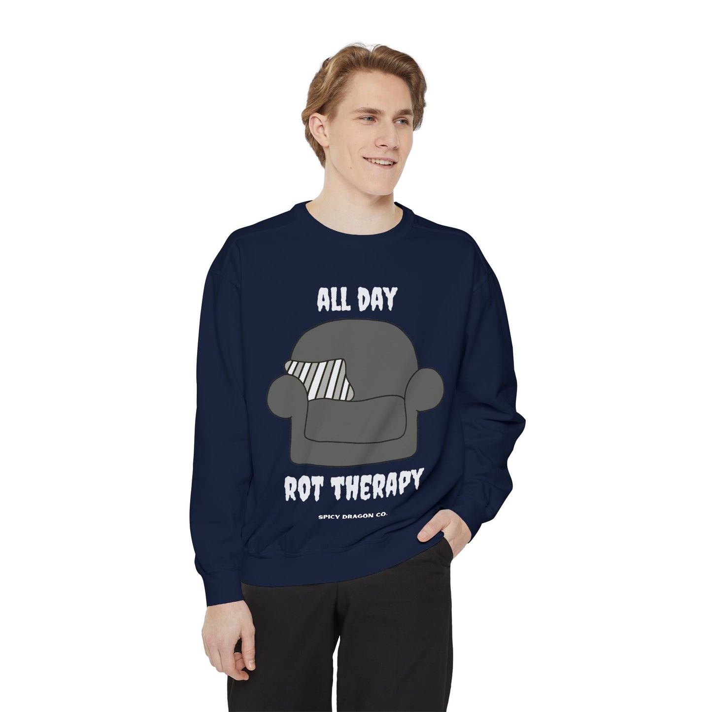 All Day Rot Therapy Comfort Colors Crewneck