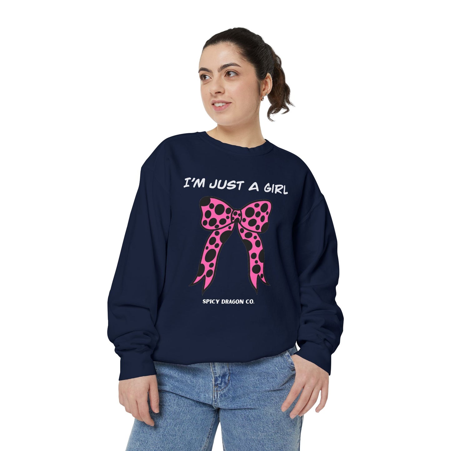 Just A Girl Comfort Colors Crewneck