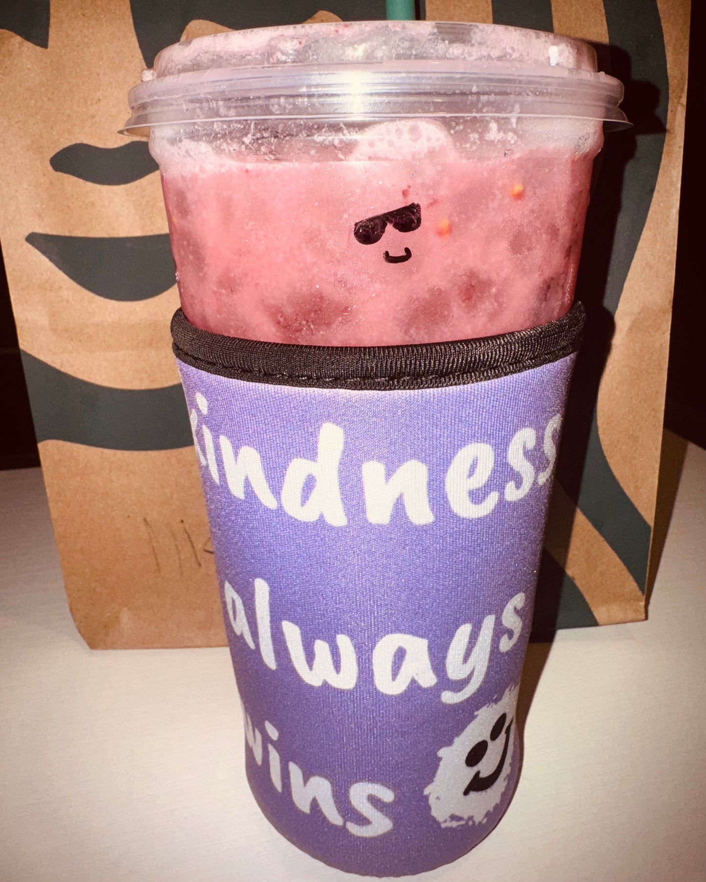 Kindness Always Wins Iced Coffee Koozie