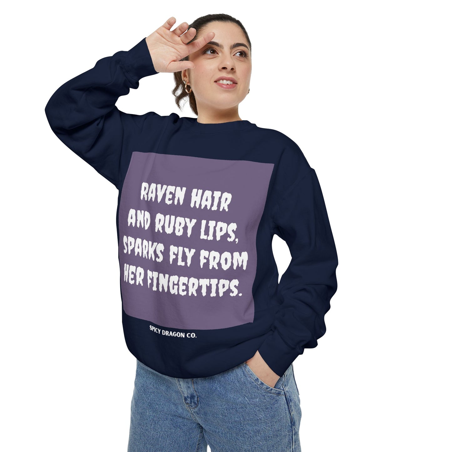 Raven Hair/Ruby Lips Comfort Colors Crewneck