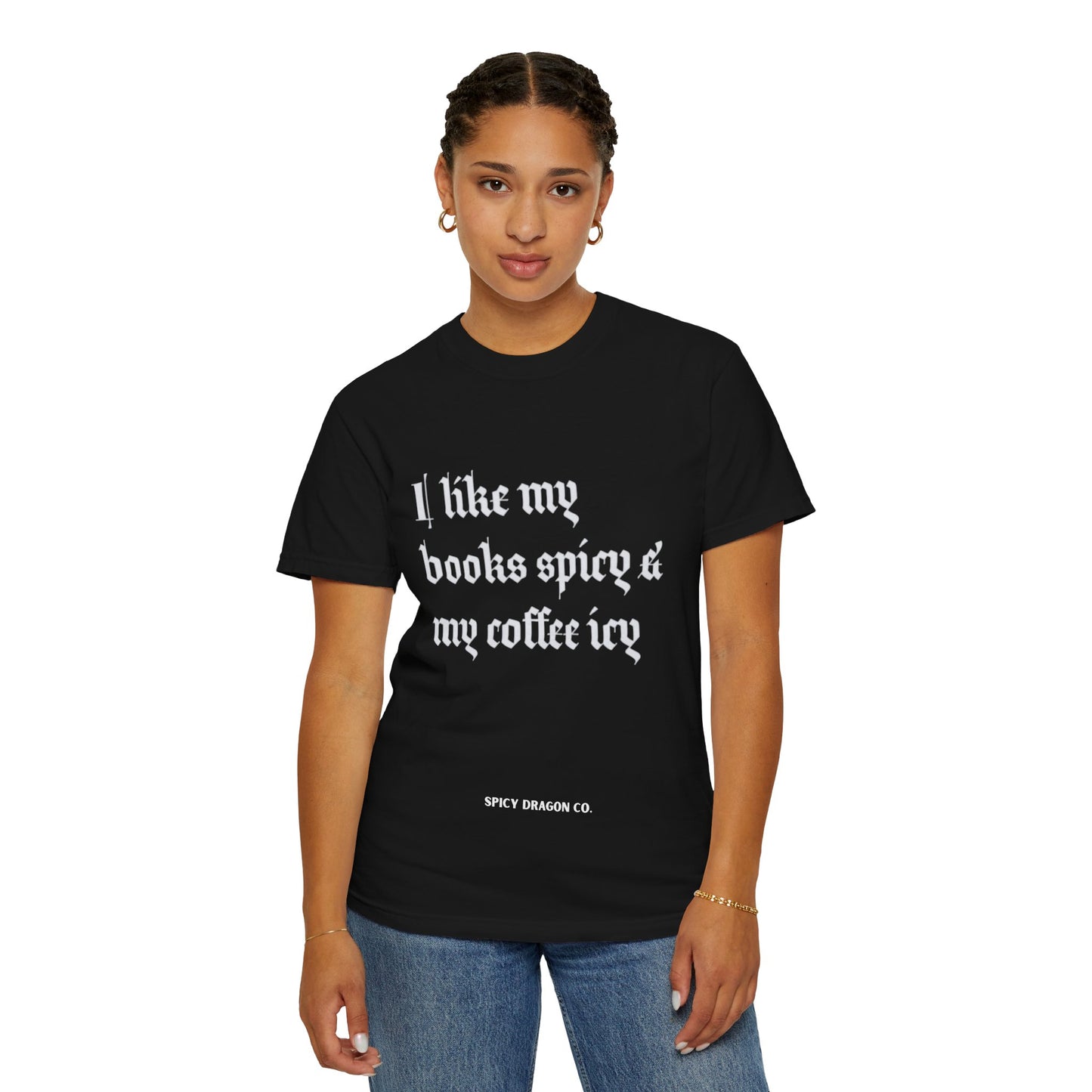 Books Spicy & Coffee Icy Comfort Colors Tee